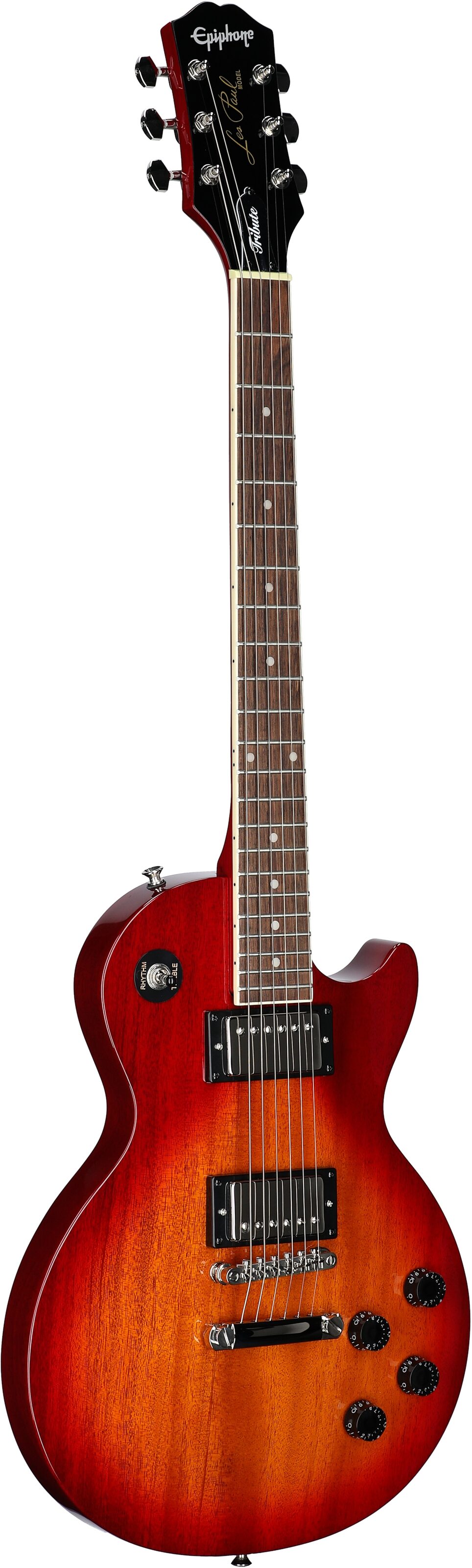 Epiphone Les Paul Tribute Electric Guitar, Heritage Cherry Sunburst, Body Left Front