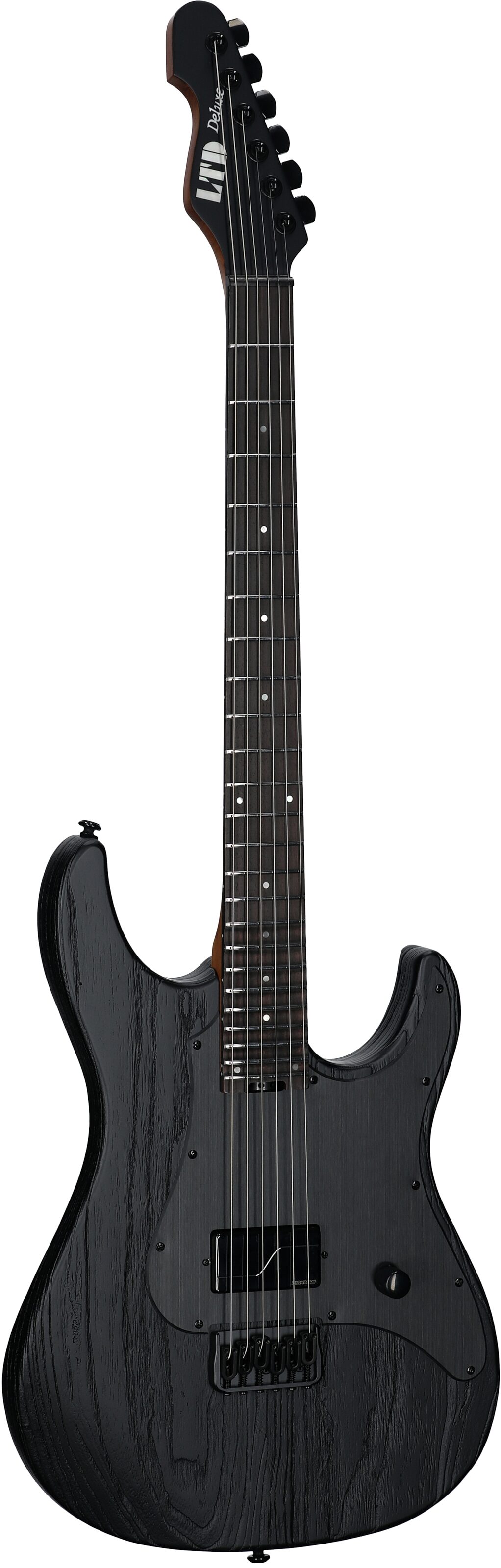ESP LTD Deluxe SN-1 HT Electric Guitar, Black Blast, Body Left Front