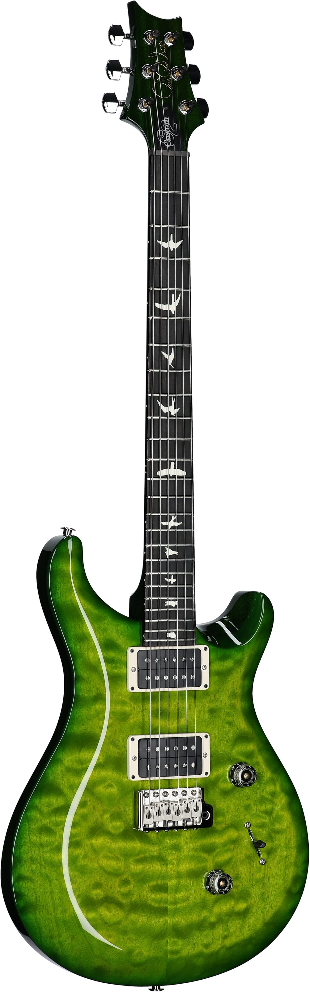 PRS Paul Reed Smith S2 Custom 24 Quilt Electric Guitar (with Gig Bag), Eriza Verde, Body Left Front
