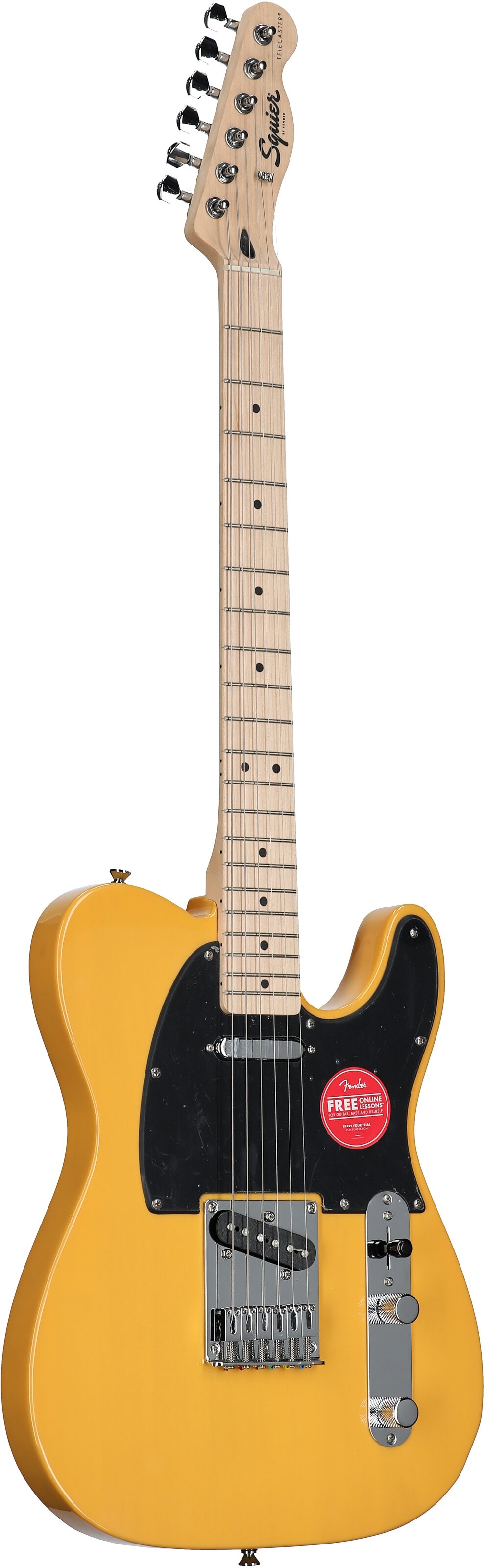 Squier Sonic Telecaster Electric Guitar, Butterscotch Blonde, Body Left Front