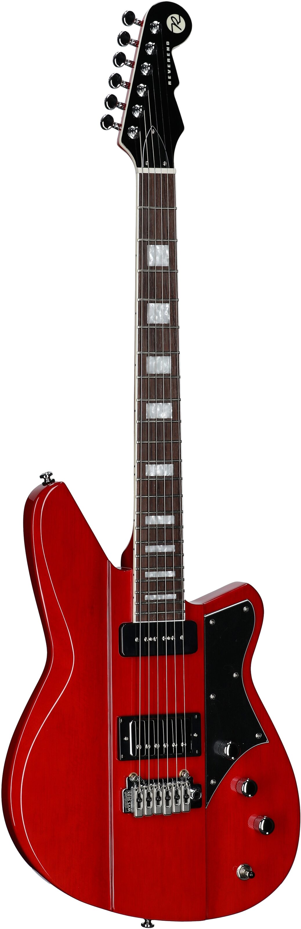 Reverend Warhawk DAW Electric Guitar, Transparent Cherry, Body Left Front