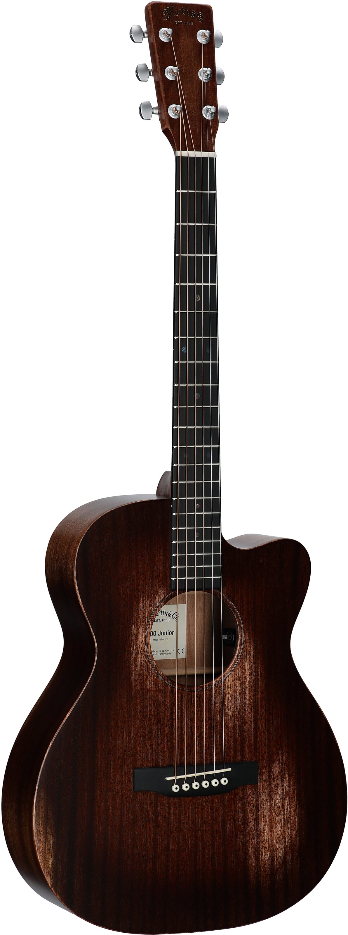 Martin 000C Jr E StreetMaster Acoustic-Electric Guitar (with Gig Bag), New, Body Left Front
