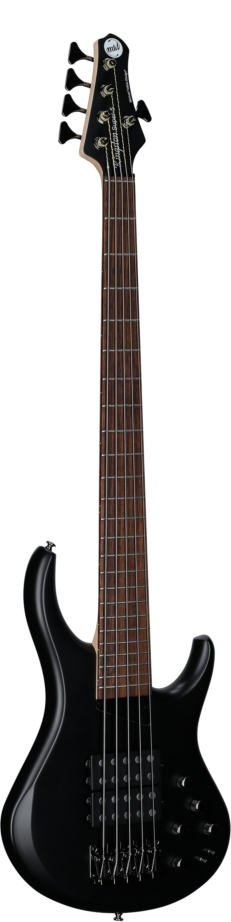MTD Kingston Super 5 Electric Bass, 5-String (with Laurel Fingerboard), Black, Body Left Front