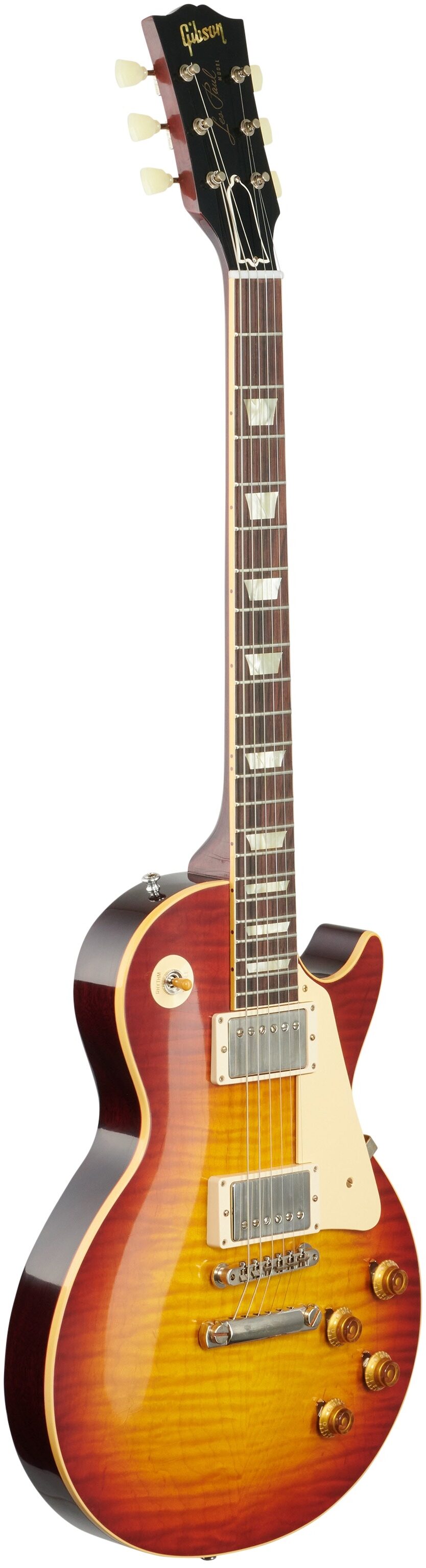 Gibson Custom 1959 Les Paul Standard Murphy Lab Ultra Light Aged Electric Guitar (with Case), Sunrise Tobacco Burst, Body Left Front