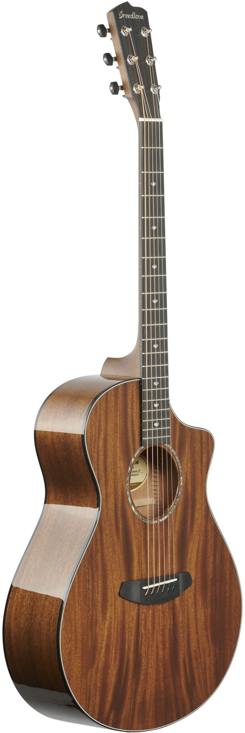 Breedlove Exclusive Premier Concert CE Acoustic-Electric Guitar (with Gig Bag), Body Left Front