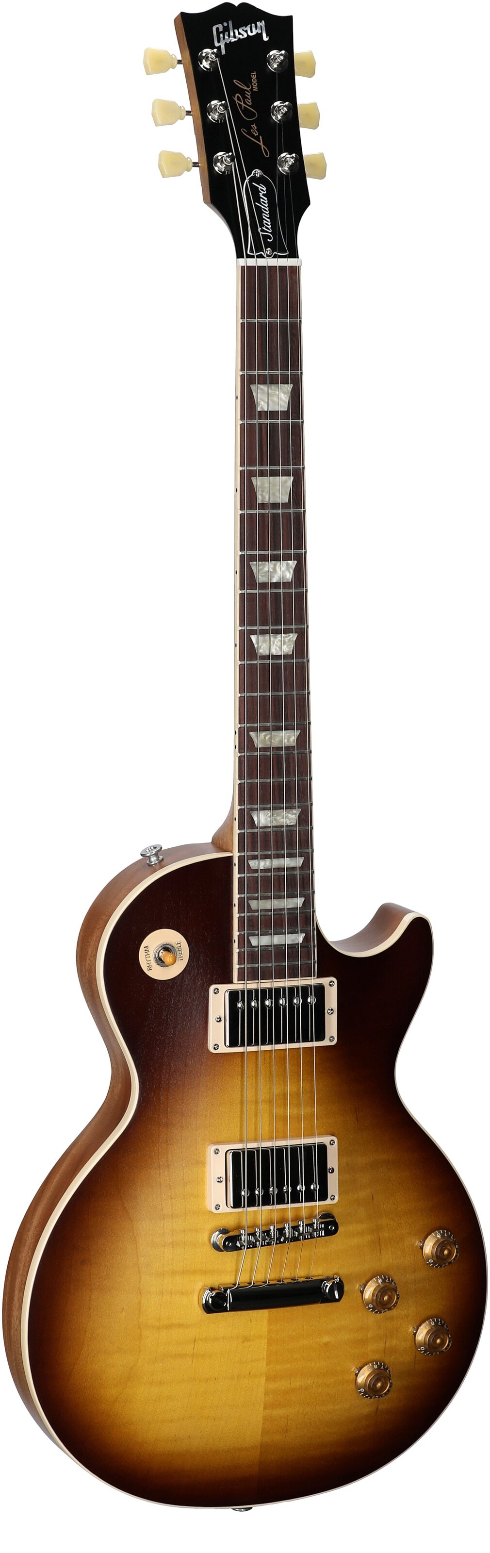 Gibson Les Paul Standard '50s Faded Electric Guitar (with Case), Vintage Tobacco Burst, Body Left Front