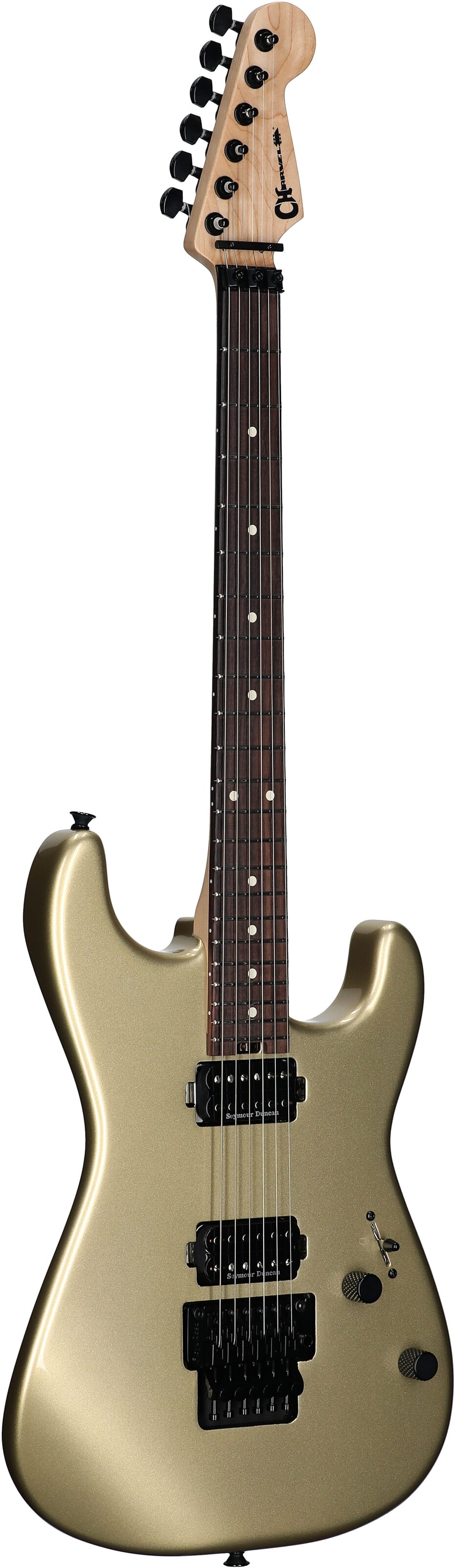 Charvel Pro-Mod Relic San Dimas ST1 HH Electric Guitar (with Gig Bag), Pharaoh Gold, Body Left Front