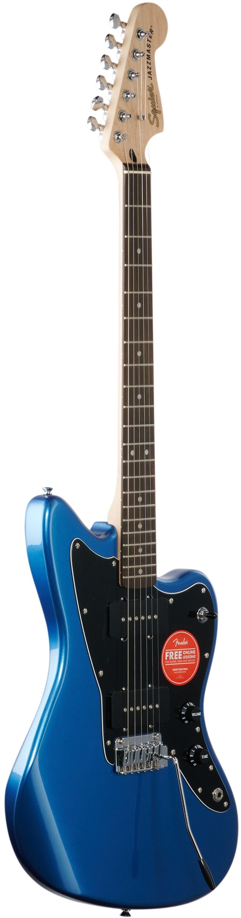 Squier Affinity Jazzmaster Electric Guitar, Laurel Fingerboard, Lake Placid Blue, Body Left Front
