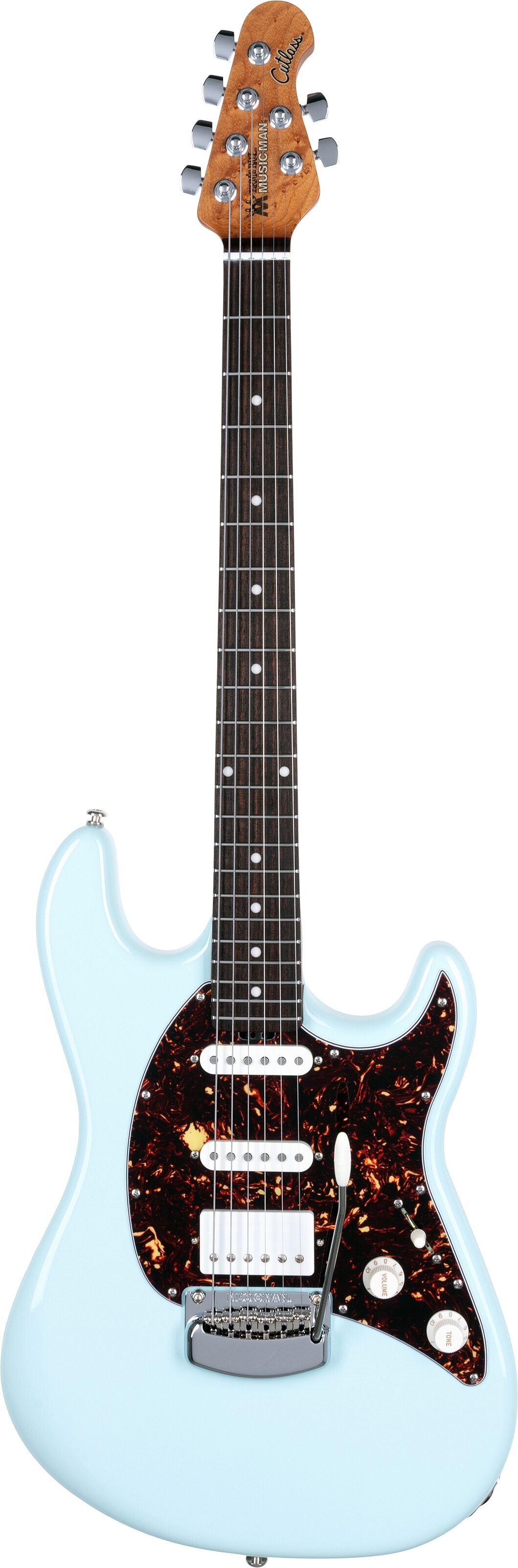 Ernie Ball Music Man Cutlass HSS Tremolo Electric Guitar (with Mono Gig Bag), Action Position Back