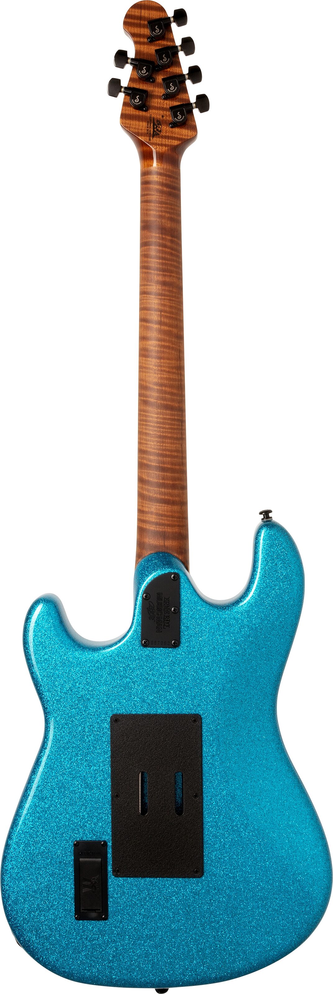 Ernie Ball Music Man Cutlass HSS Bull Head Floyd BFR Electric Guitar (with Case), Action Position Back