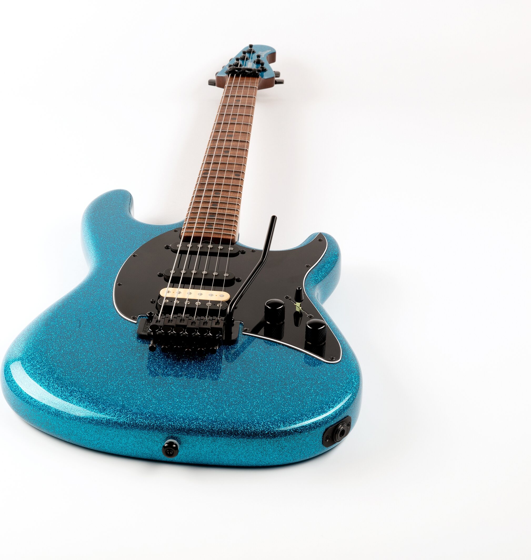 Ernie Ball Music Man Cutlass HSS Bull Head Floyd BFR Electric Guitar (with Case), Action Position Back