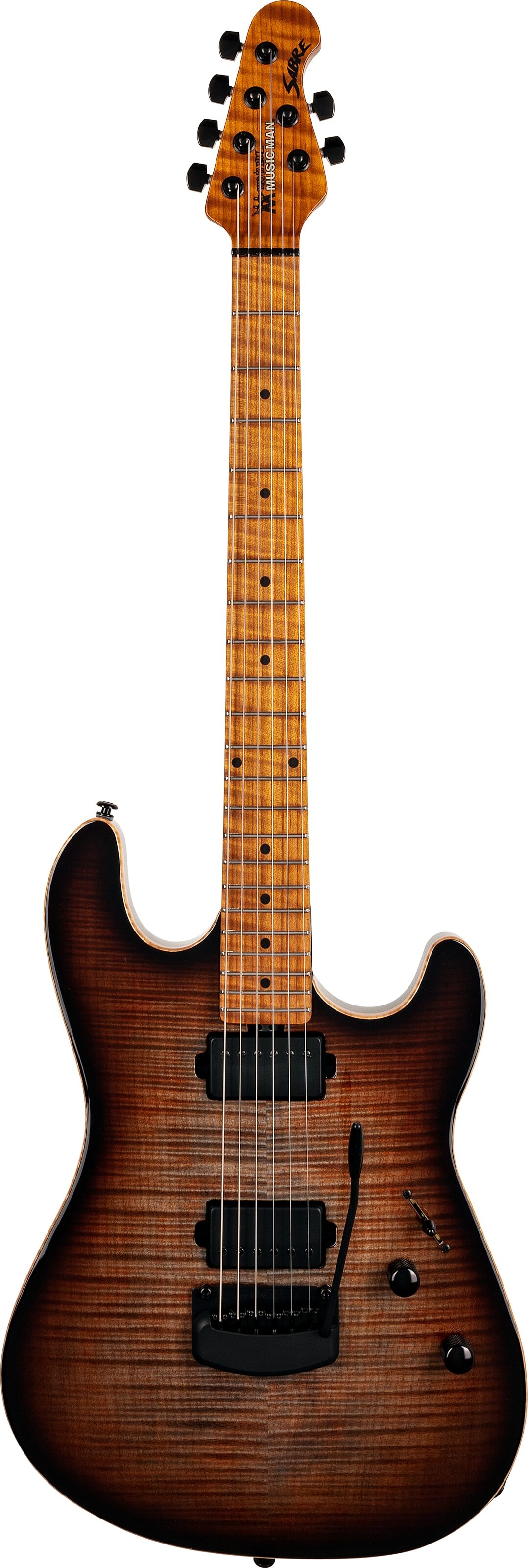 Ernie Ball Music Man Sabre HH Tremolo Electric Guitar, Maple Fingerboard (with Case), Action Position Back