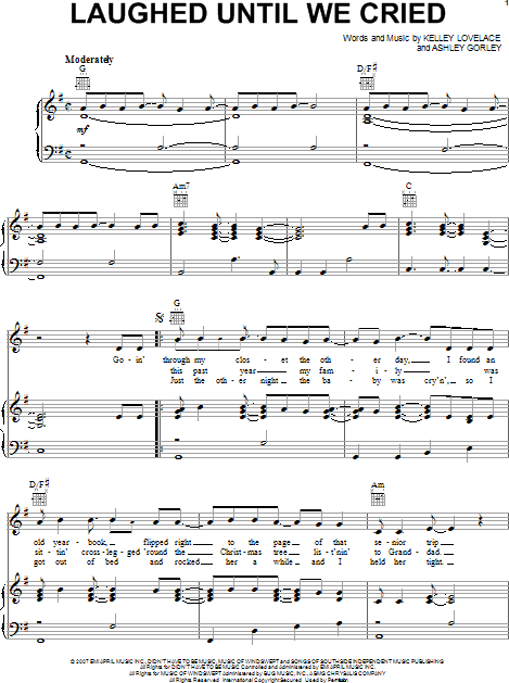 Laughed Until We Cried - Piano/Vocal/Guitar, New, Main