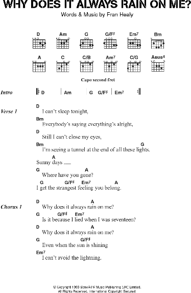 Rainy Day - Guitar Chords/Lyrics