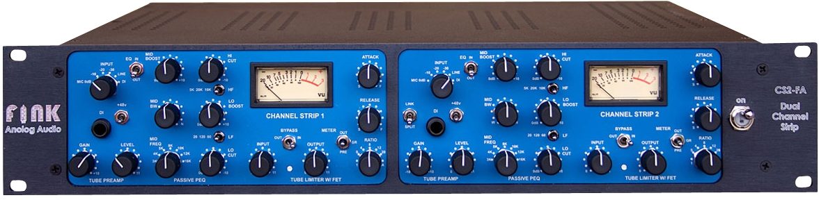 Fink CS2-FA Dual Channel Strip Tube Preamp Equalizer and Limiter, Main