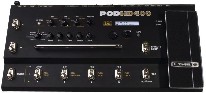 Line 6 POD HD400 Amp Modeling Multi-Effects Pedalboard | zZounds
