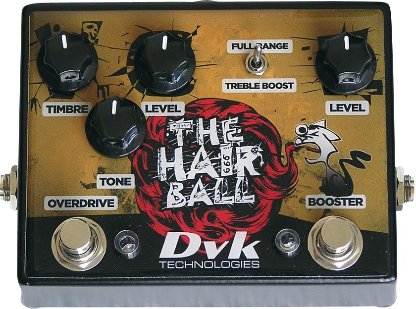 DVK Technologies Hairball Overdrive and Boost Guitar Effects Pedal