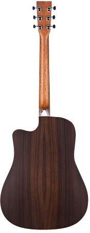Martin DCPA3 Performing Artist Acoustic-Electric Guitar with Case, Back