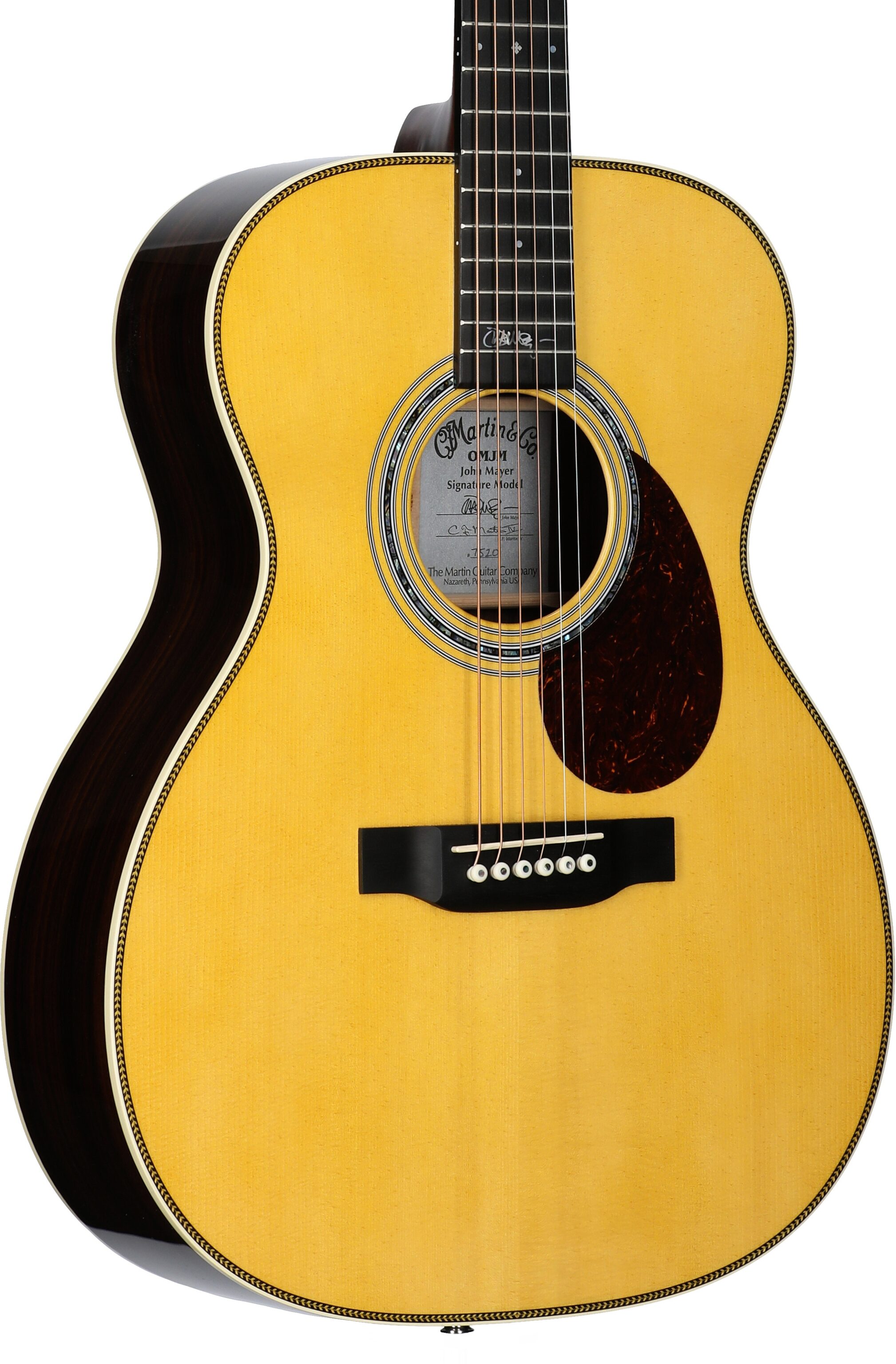 Martin OM-JM John Mayer Special Edition Acoustic-Electric Guitar (with Case), New, Serial Number M2679345, Full Left Front