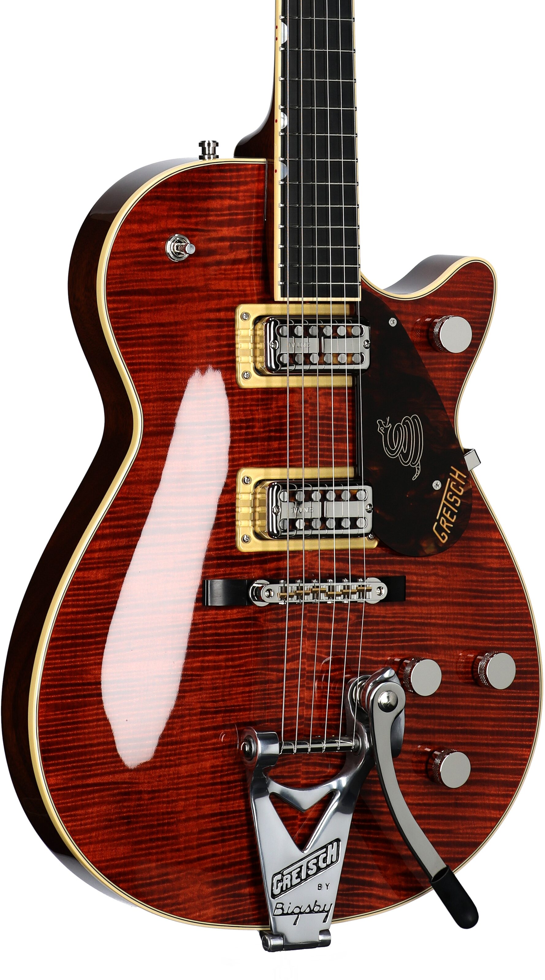 Gretsch G6130T Limited Edition Sidewinder Electric Guitar (with Case), Bourbon, Serial Number JT23041619, Full Left Front