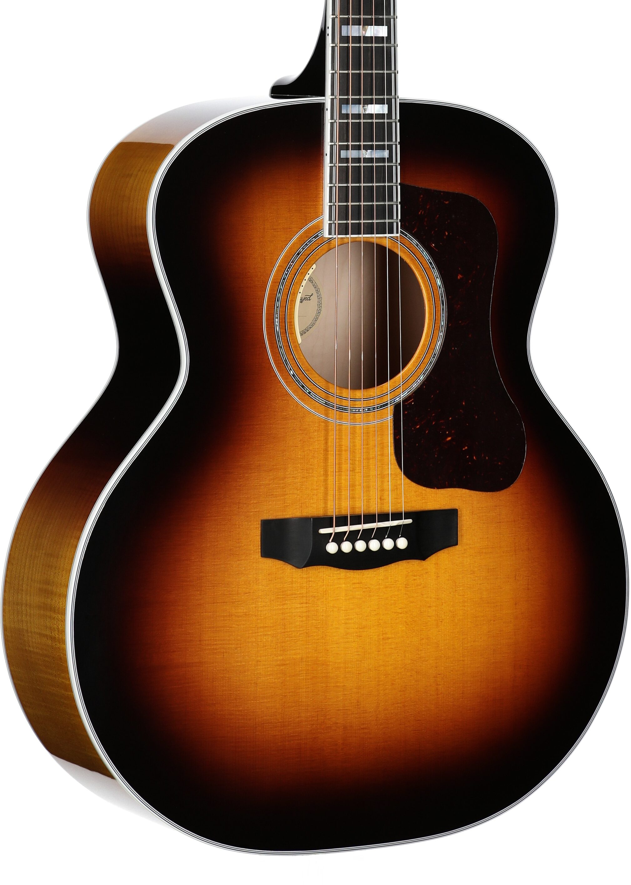 Guild F-55E Maple Jumbo Acoustic-Electric Guitar (with Case), Antique Sunburst, Serial Number C230804, Full Left Front