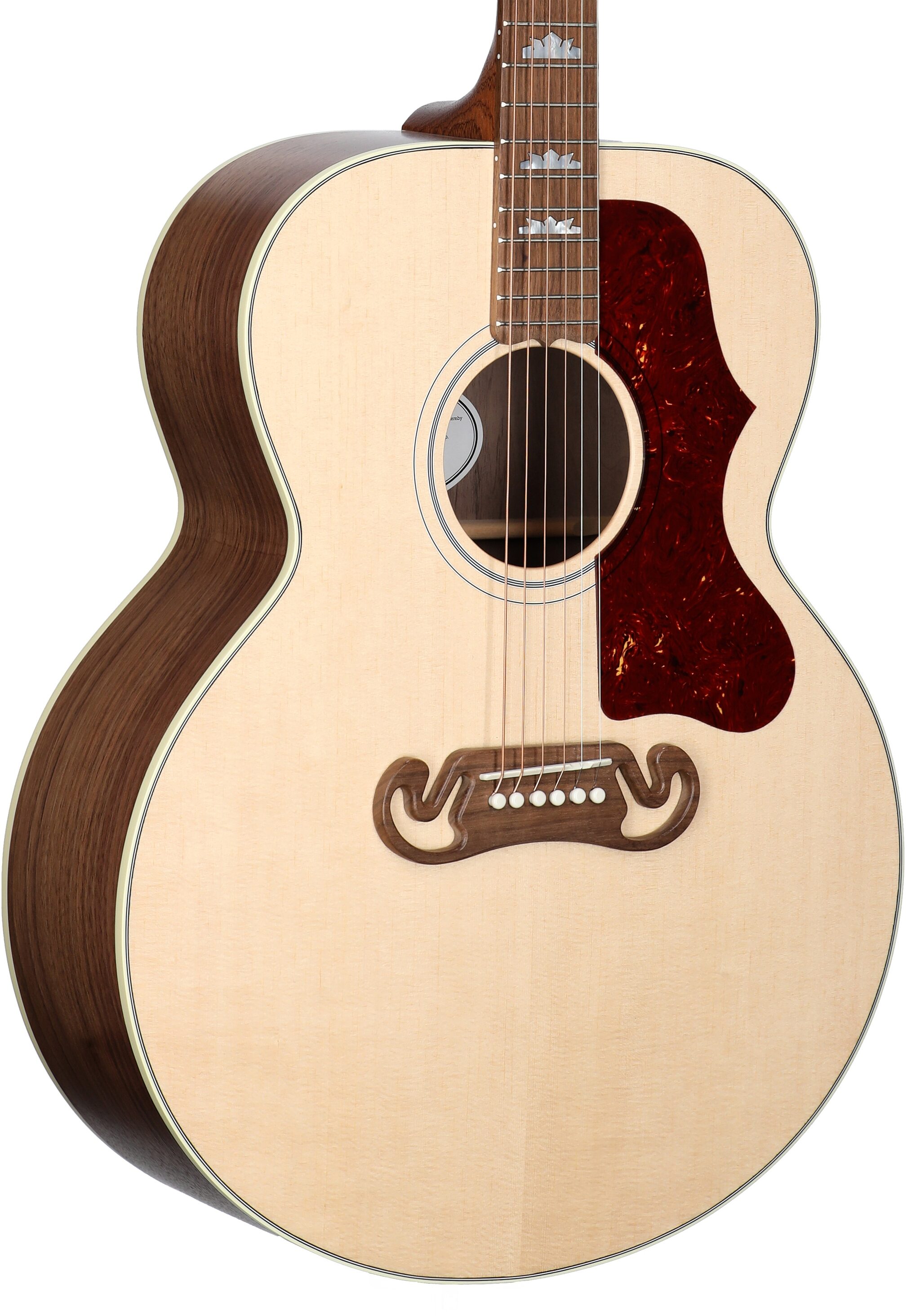 Gibson SJ-200 Studio Walnut Jumbo Acoustic-Electric Guitar (with Case), Satin Natural, Serial Number 22763036, Full Left Front