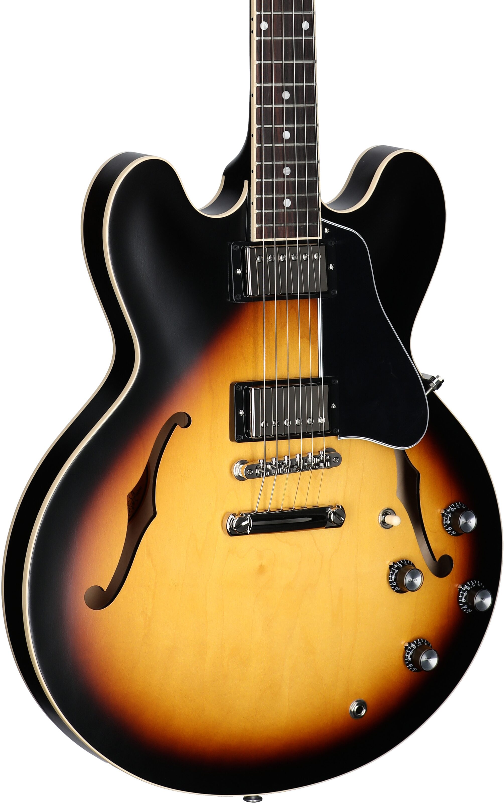 Gibson ES-335 Dot Satin Electric Guitar (with Case), Vintage Burst, Serial Number 203940001, Full Left Front