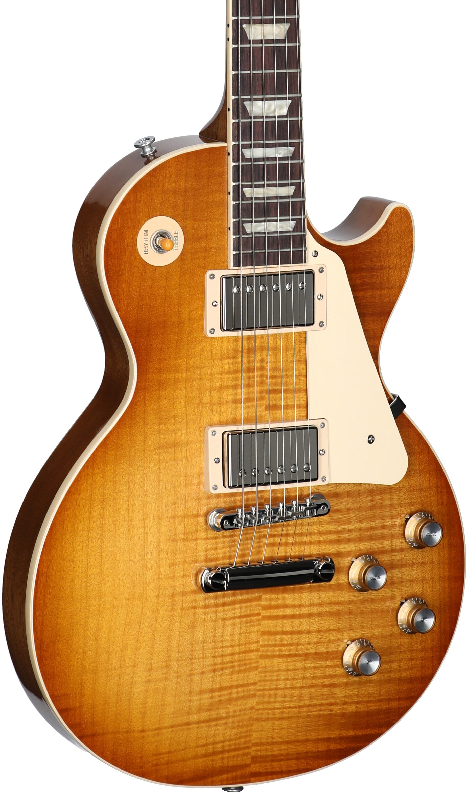 Gibson Exclusive Les Paul Standard '60s AAA Top Electric Guitar (with Case), Dirty Lemon, Serial Number 210140070, Full Left Front