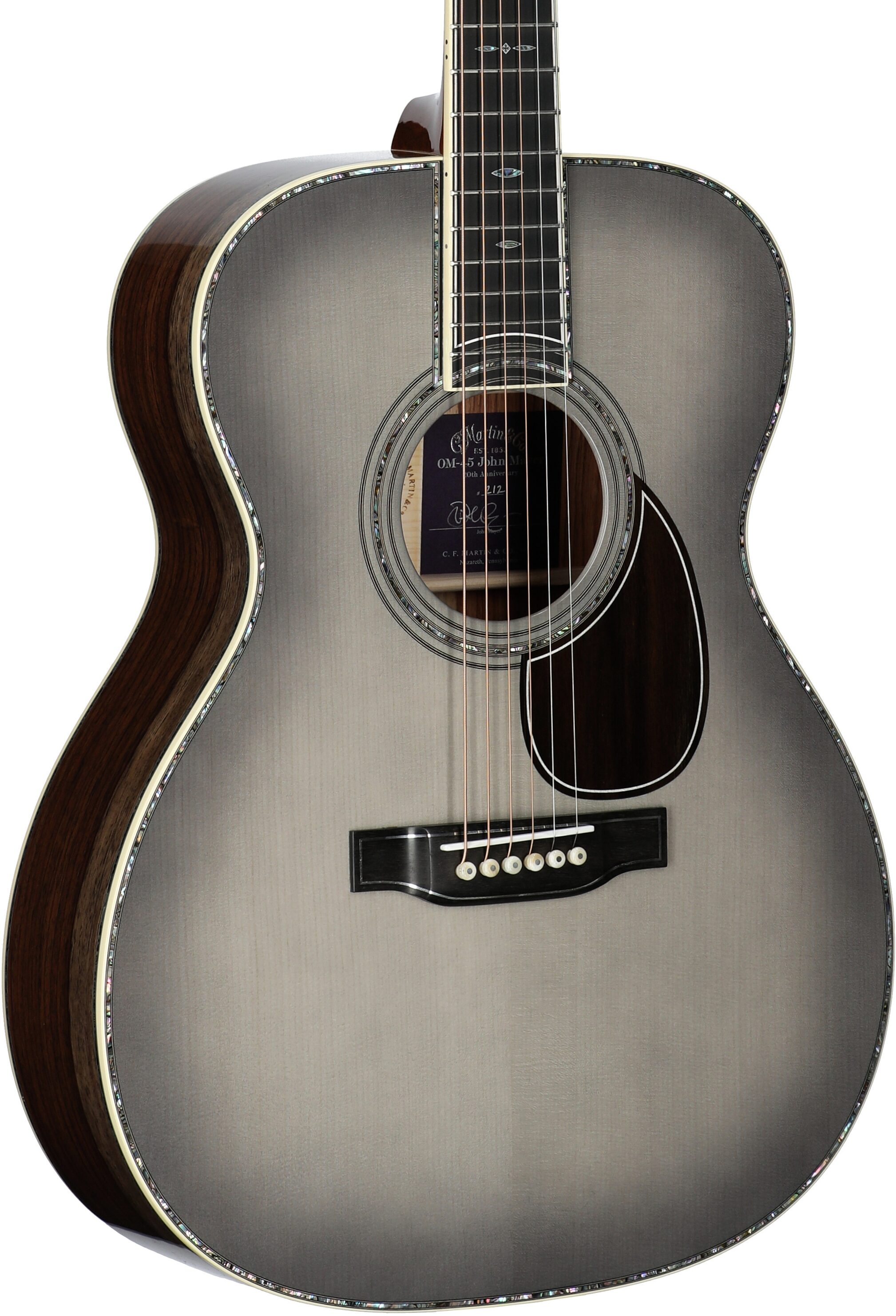 Martin OM-45 John Mayer 20th Anniversary Acoustic Guitar (with Case), New, Serial Number M2889966, Full Left Front