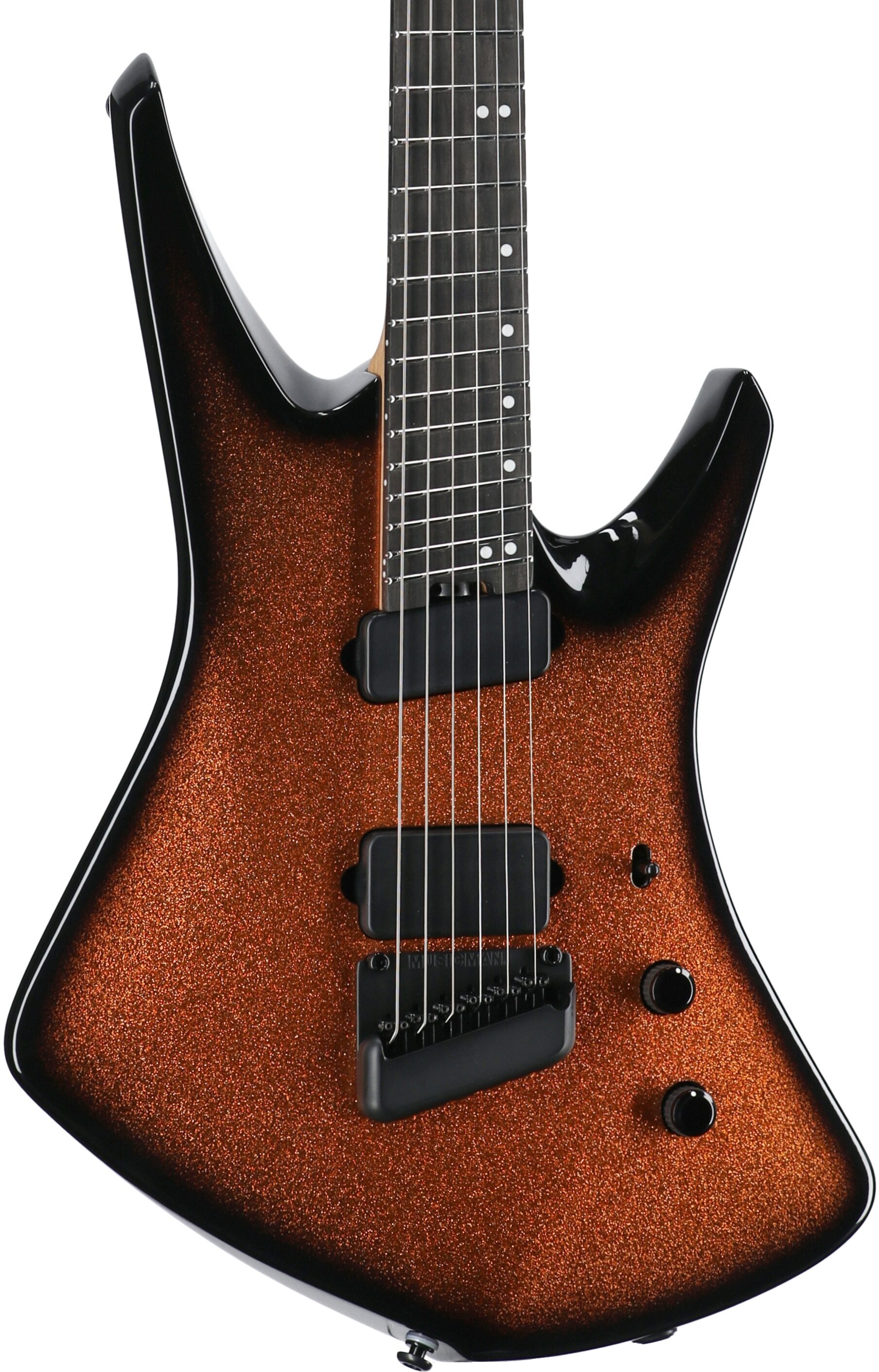 Ernie Ball Music Man Kaizen 6 Electric Guitar (with Case), Ember Burst, Serial Number S09625, Full Left Front
