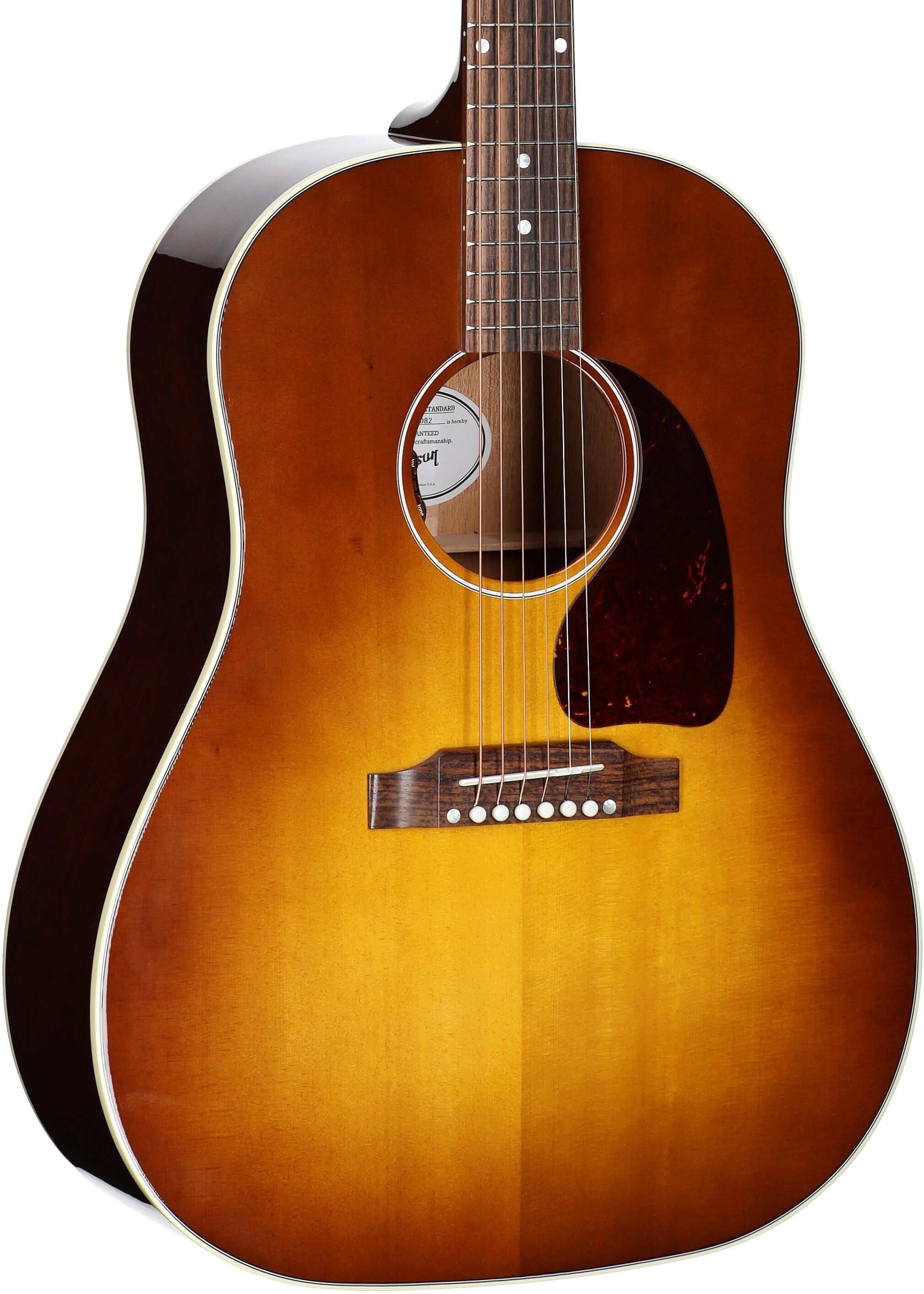 Gibson Limited Edition J-45 Standard Acoustic-Electric Guitar (with Case), Honey Burst, Serial Number 23054082, Full Left Front