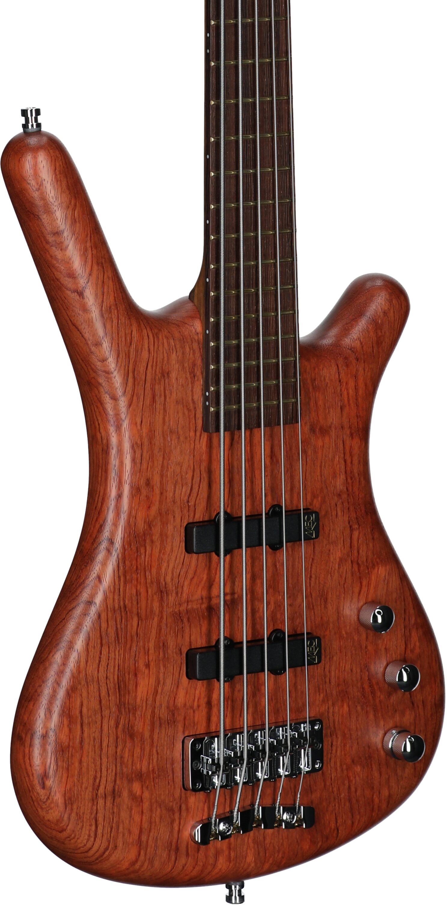Warwick GPS Corvette Standard 5 Electric Bass, 5-String (with Gig Bag), Bubinga, Serial Number GPSA00963322, Full Left Front
