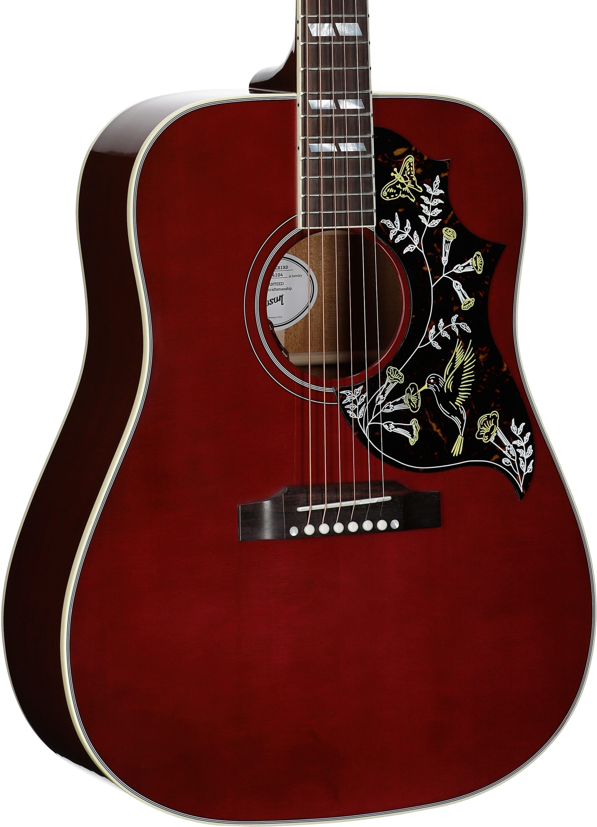 Gibson Limited Edition Hummingbird Standard Acoustic-Electric Guitar (with Case), Wine Red, Serial Number 23324104, Full Left Front
