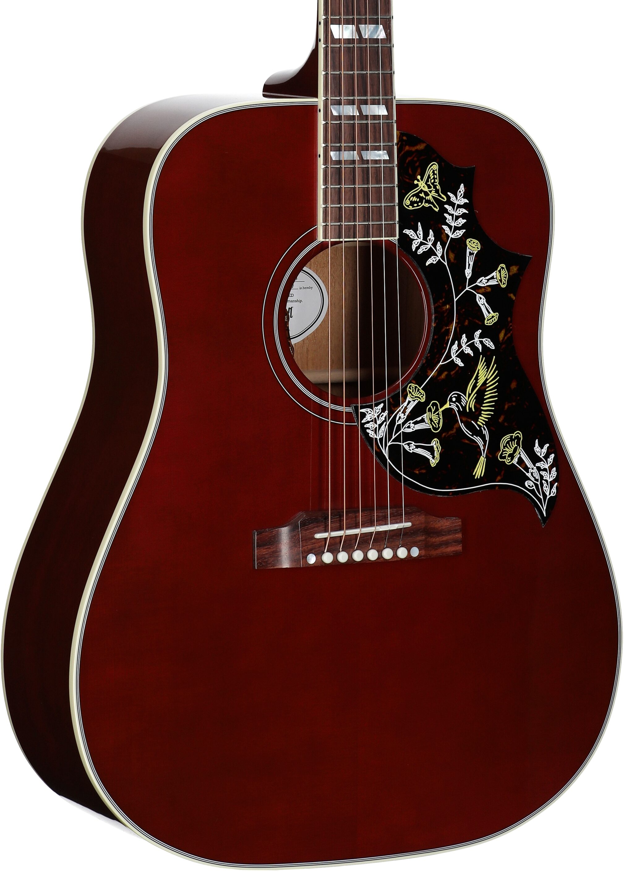 Gibson Limited Edition Hummingbird Standard Acoustic-Electric Guitar (with Case), Wine Red, Serial Number 23304087, Full Left Front