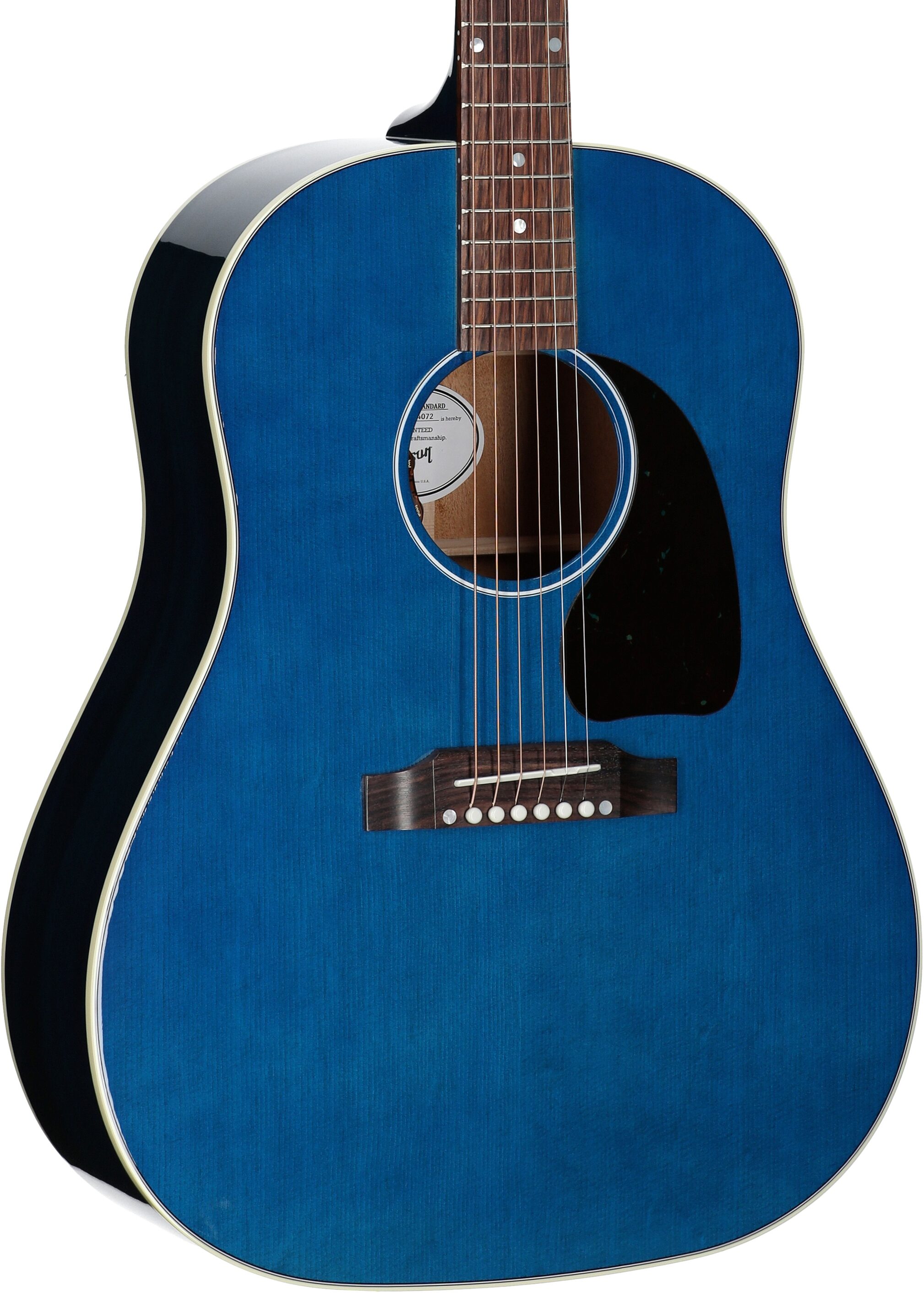 Gibson Limited Edition J-45 Standard Acoustic-Electric Guitar (with Case), Bluebonnet, Serial Number 23374072, Full Left Front