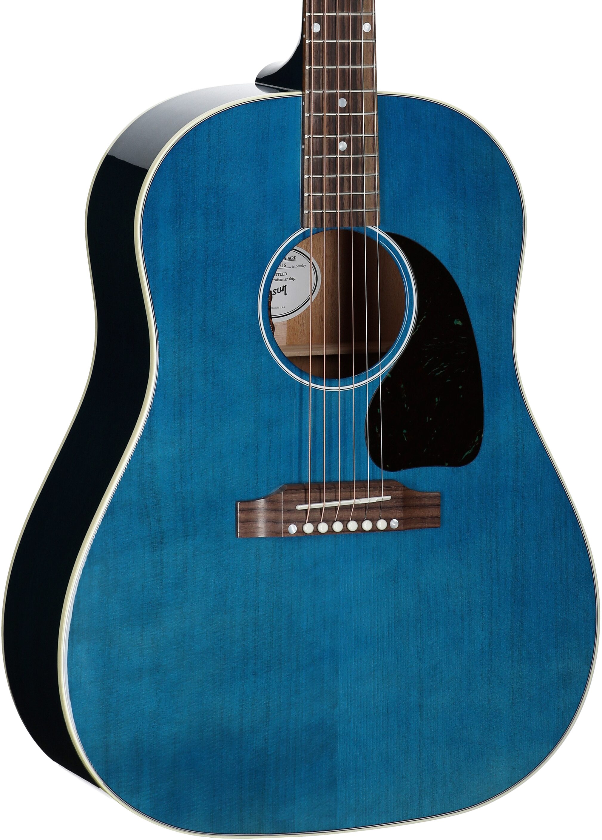 Gibson Limited Edition J-45 Standard Acoustic-Electric Guitar (with Case), Bluebonnet, Serial Number 23384016, Full Left Front