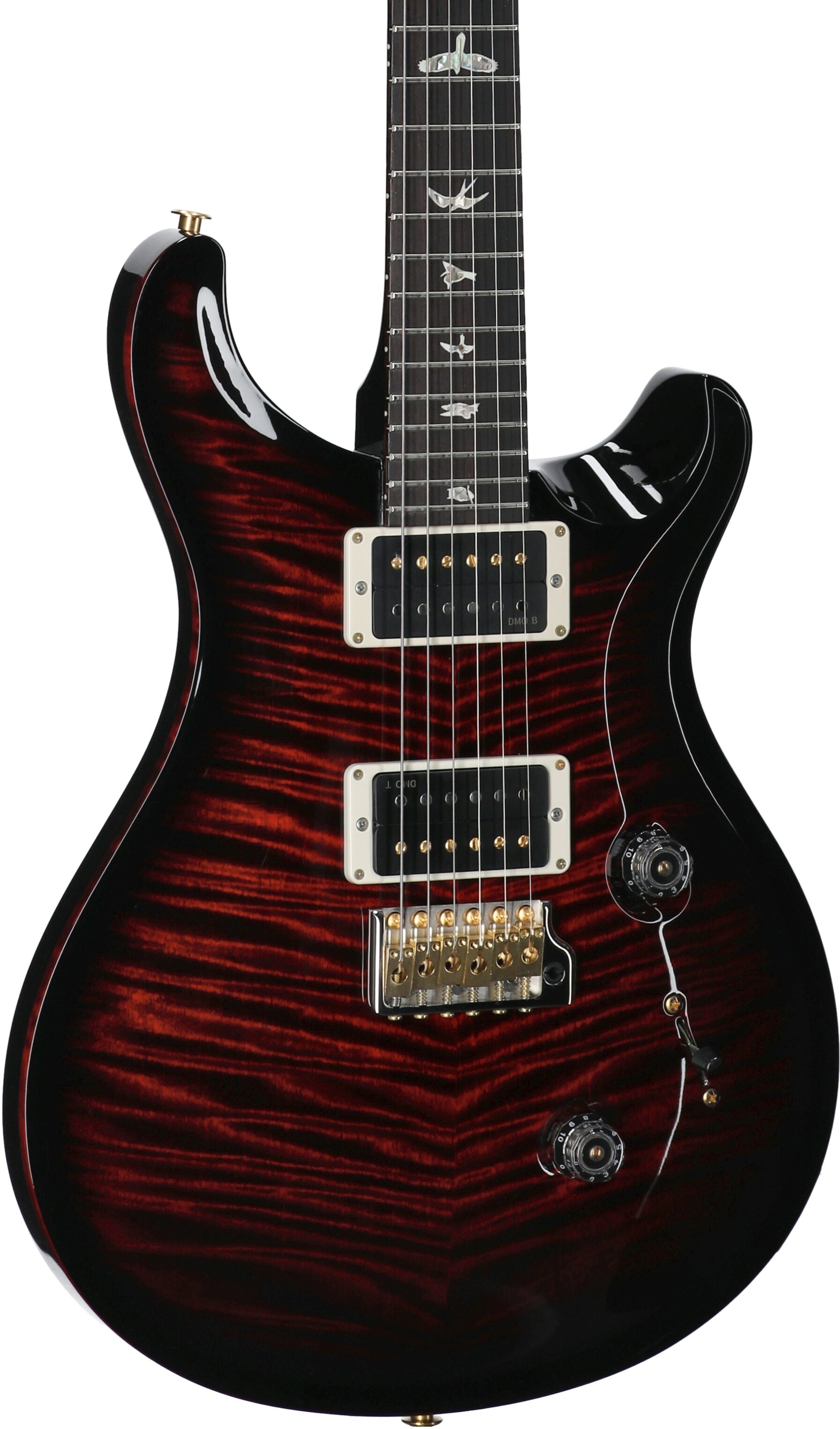 PRS Paul Reed Smith Custom 24 Pattern Thin 10-Top Electric Guitar (with Case), Fire Smokeburst, Serial Number 0395677, Full Left Front