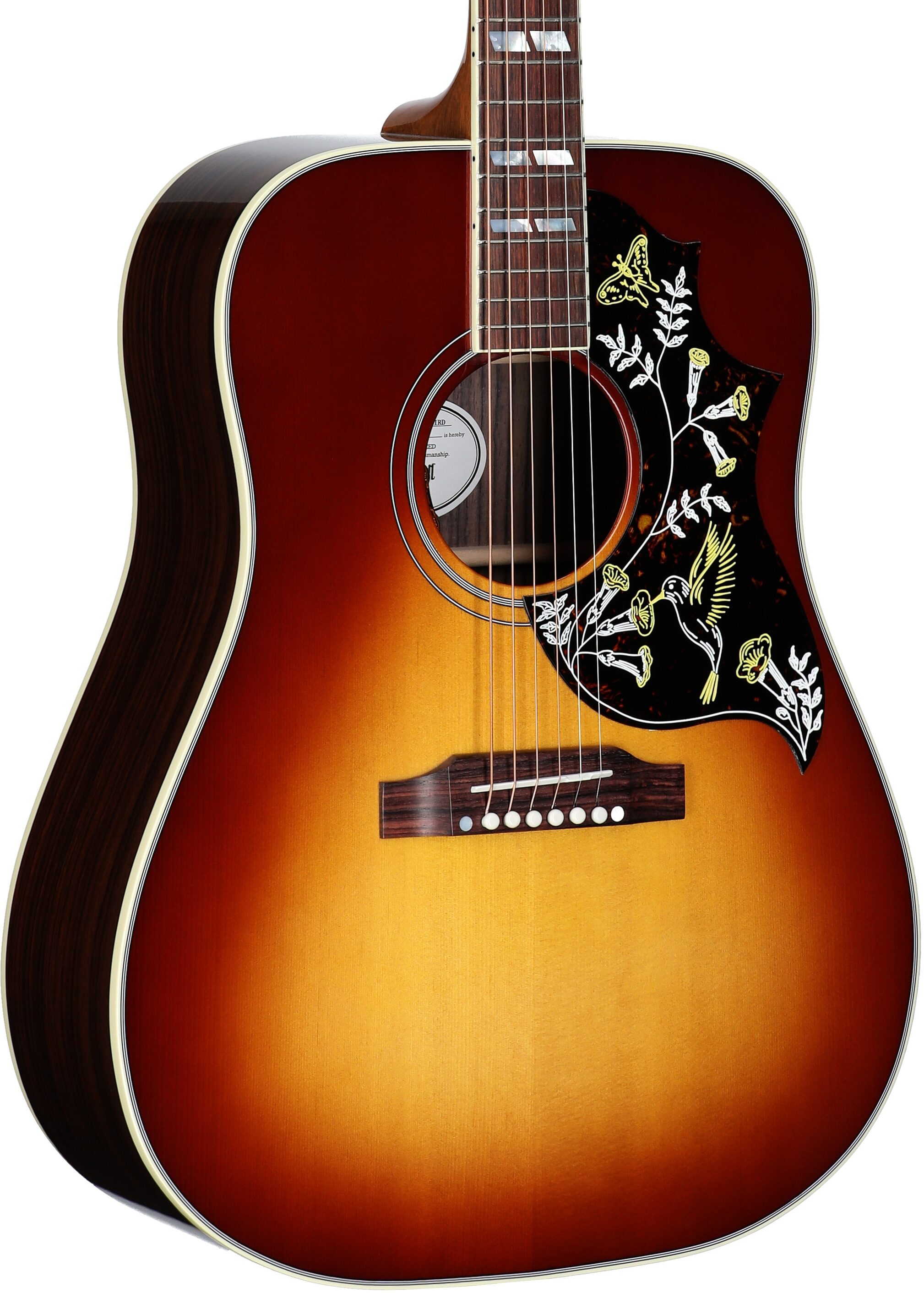 Gibson Hummingbird Standard Rosewood Acoustic-Electric Guitar (with Case), Rosewood Burst, Serial Number 23404037, Full Left Front