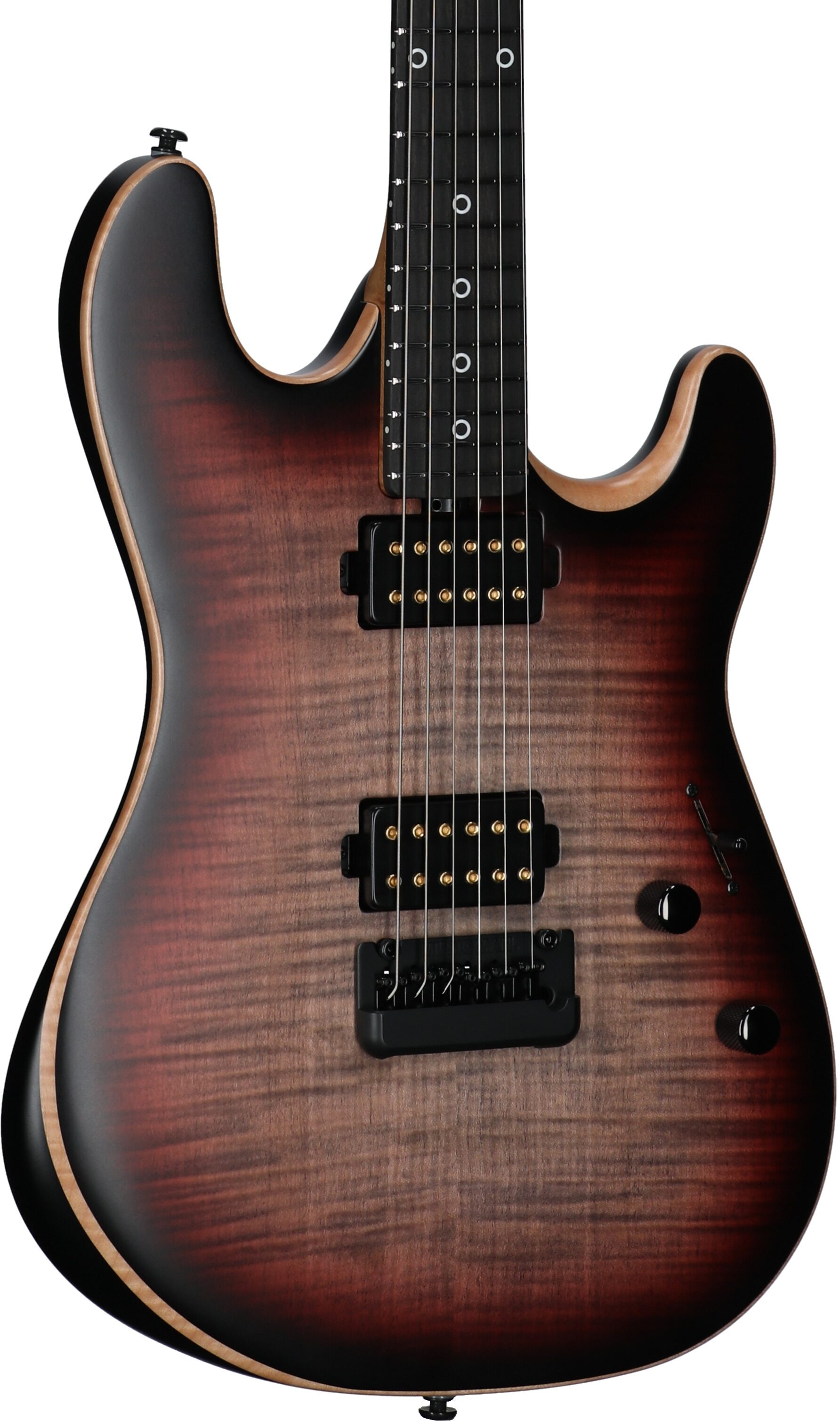 Ernie Ball Music Man Rabea Massaad Sabre Electric Guitar (with Case), Vileblood, Serial Number S11666, Full Left Front