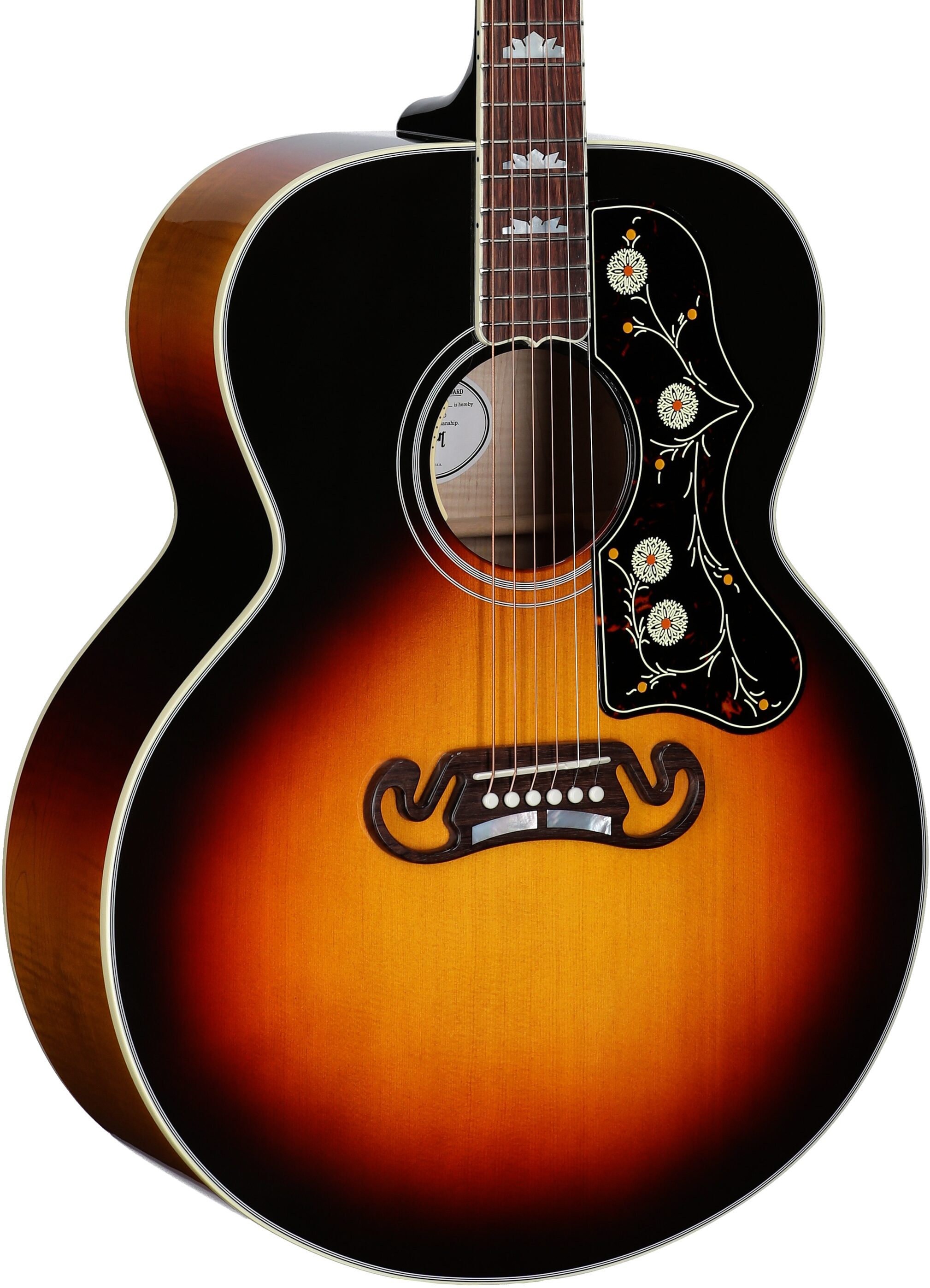 Gibson SJ-200 Standard Maple Jumbo Acoustic-Electric Guitar (with Case), Tri-Burst, Serial Number 20085063, Full Left Front