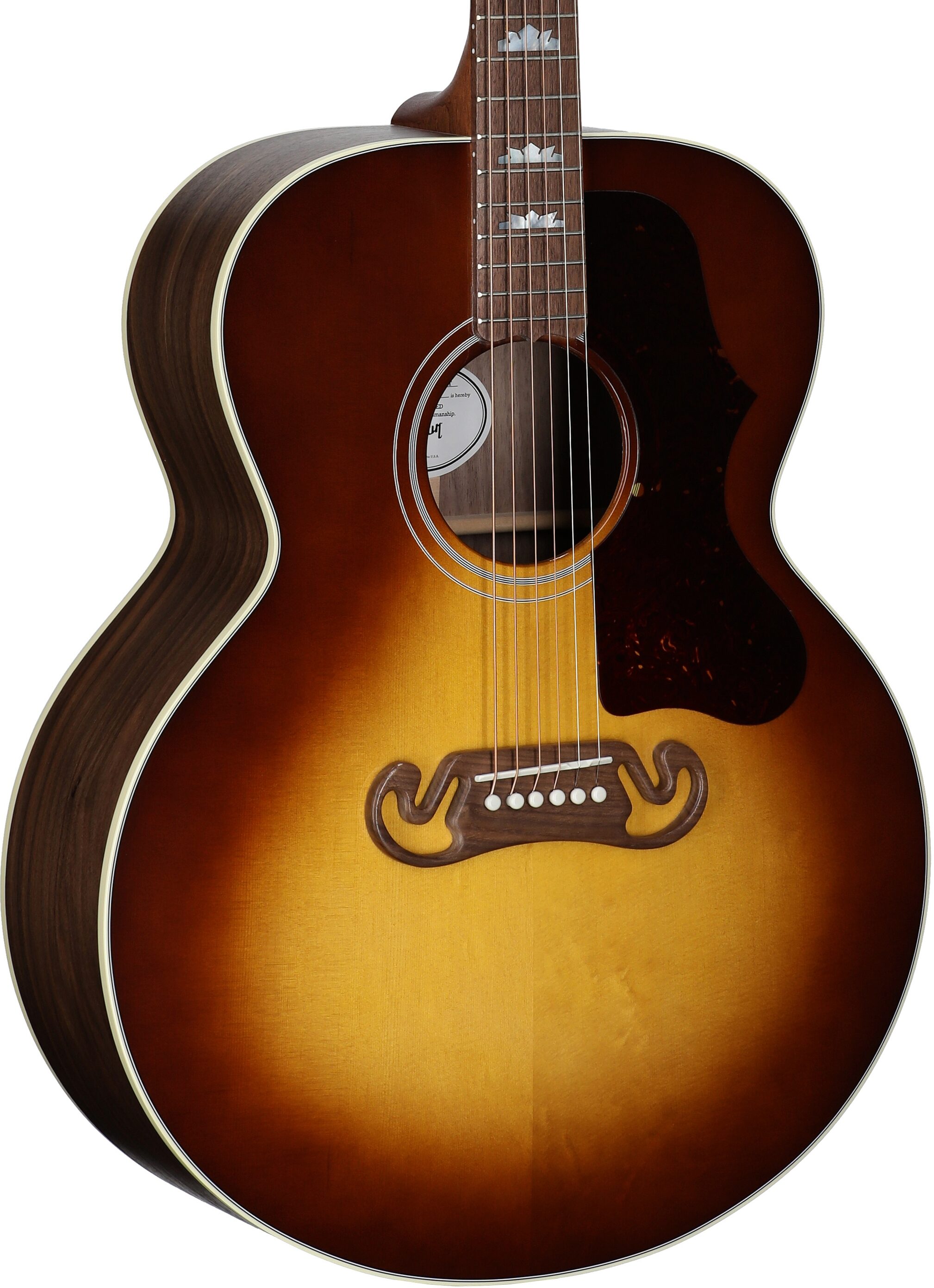 Gibson SJ-200 Studio Walnut Jumbo Acoustic-Electric Guitar (with Case), Walnut Burst, Serial Number 23554140, Full Left Front