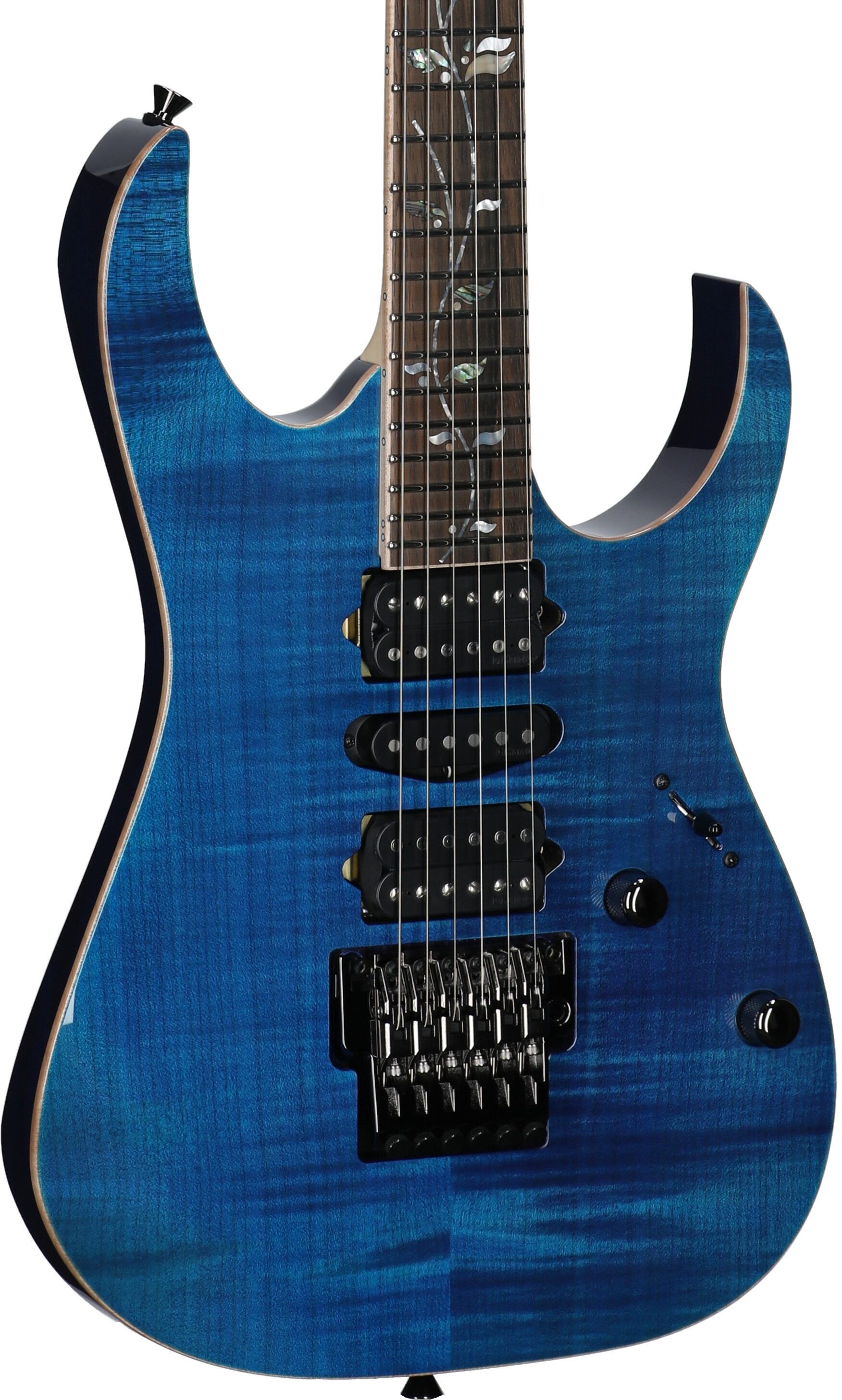 Ibanez RG8570 J Custom Electric Guitar (with Case), Royal Blue Sapphire, Serial Number 210006F2412589, Full Left Front