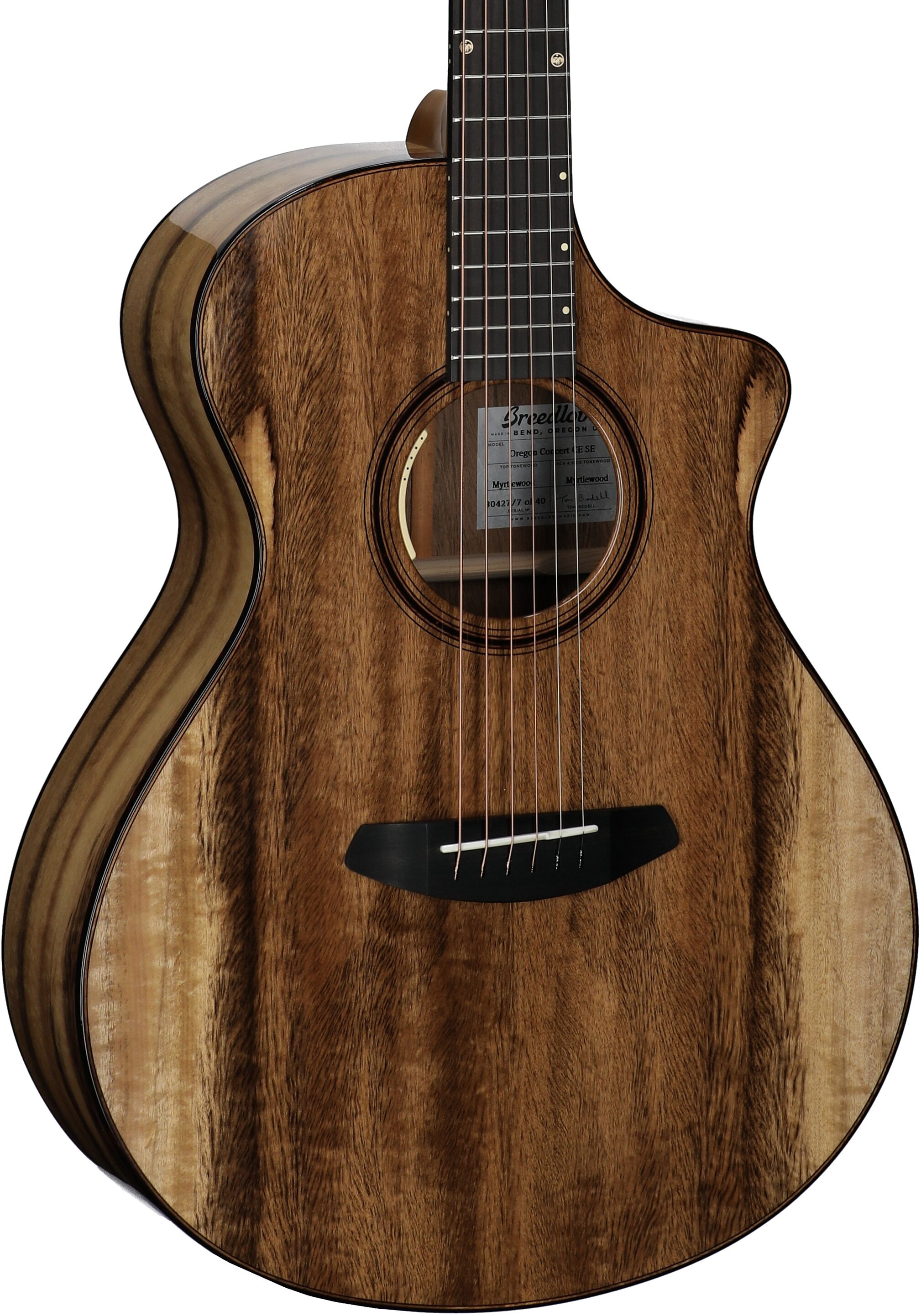 Breedlove Oregon Concert CE Myrtlewood-Myrtlewood SE Acoustic-Electric Guitar (with Case), New, Serial Number 30427, Full Left Front