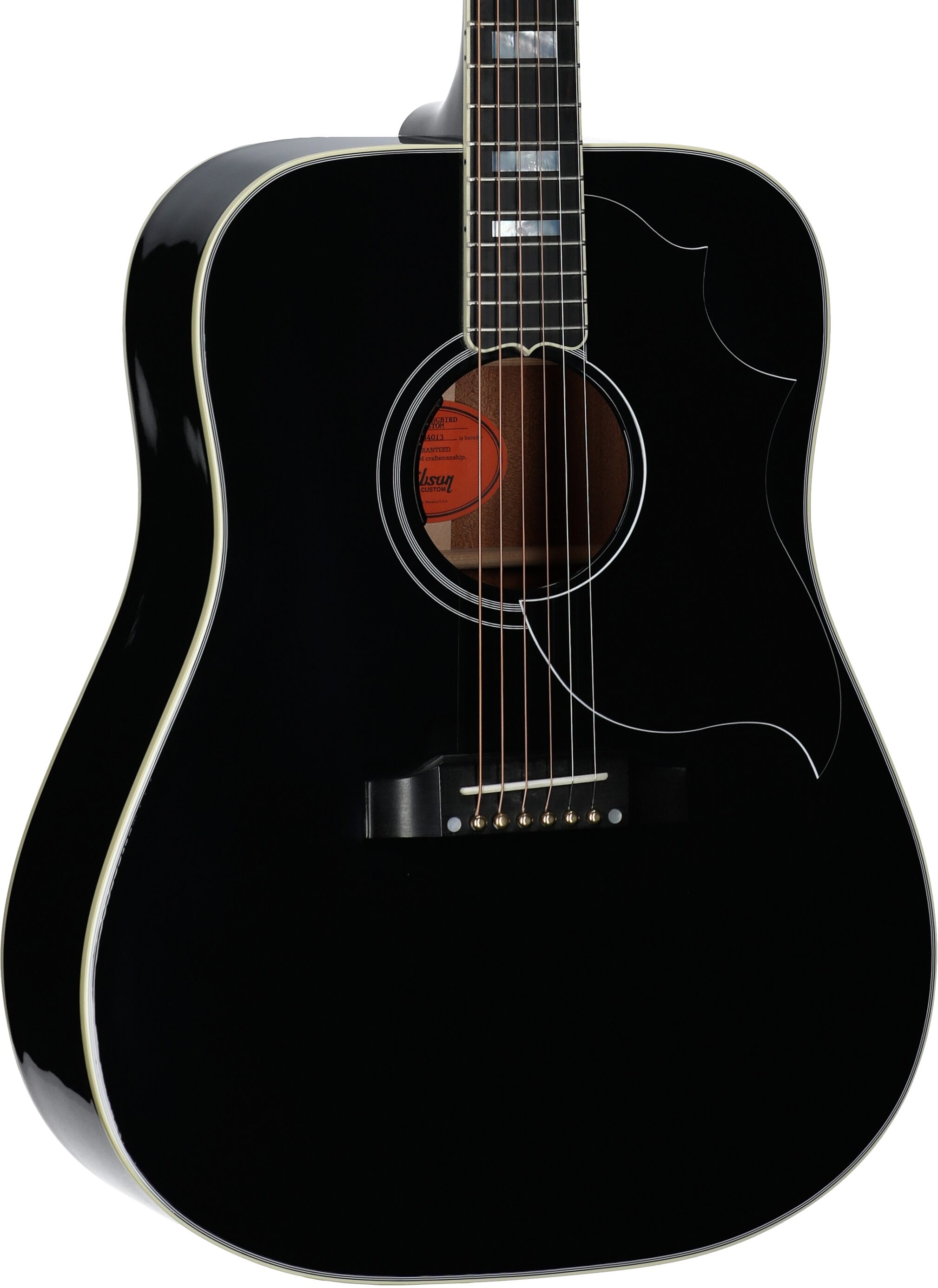 Gibson Hummingbird Custom Acoustic-Electric Guitar (with Case), Ebony, Serial Number 20304013, Full Left Front