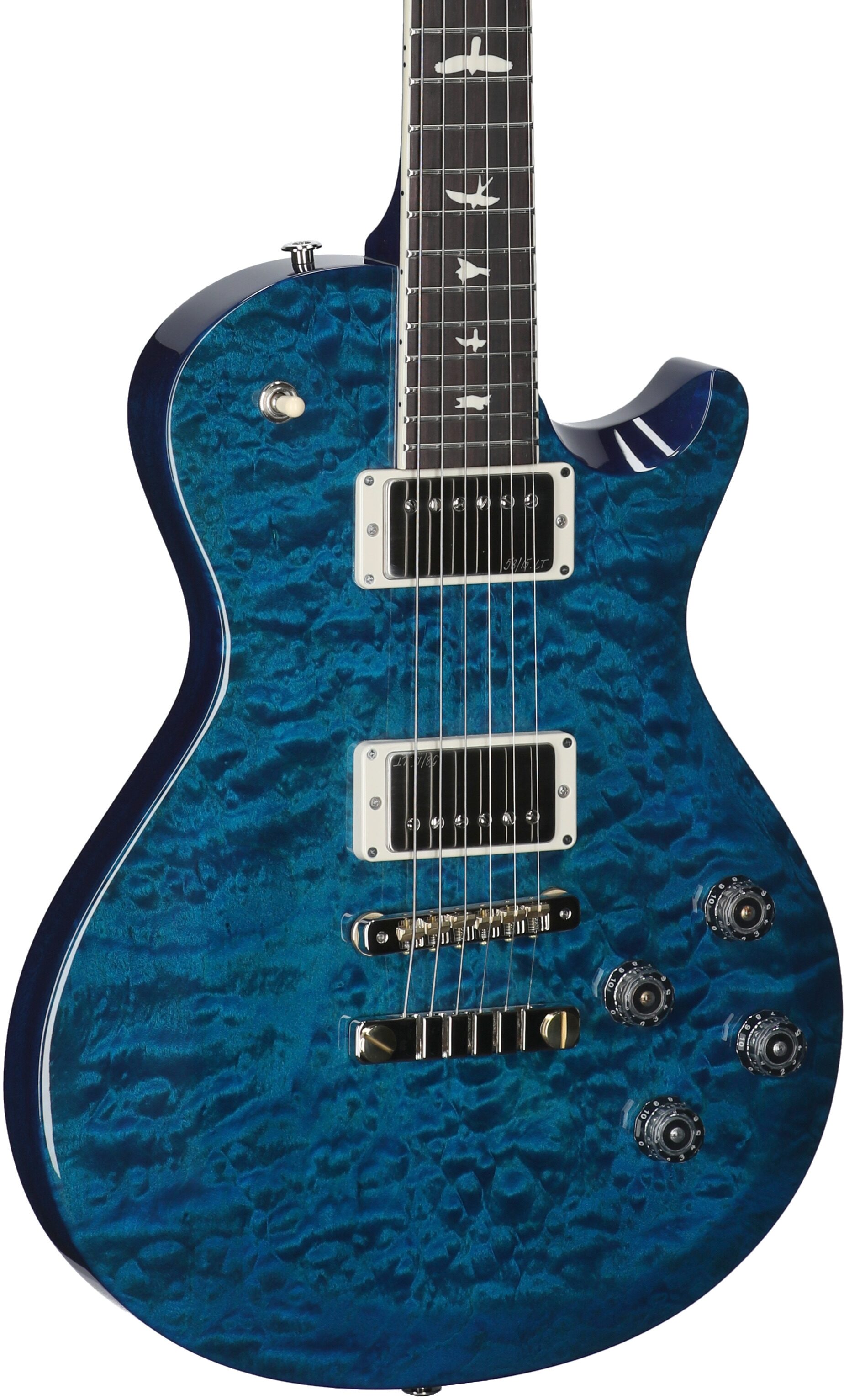 PRS Paul Reed Smith S2 McCarty 594 Singlecut Quilt Electric Guitar (with Gig Bag), Blue Matteo, Serial Number S2080087, Full Left Front