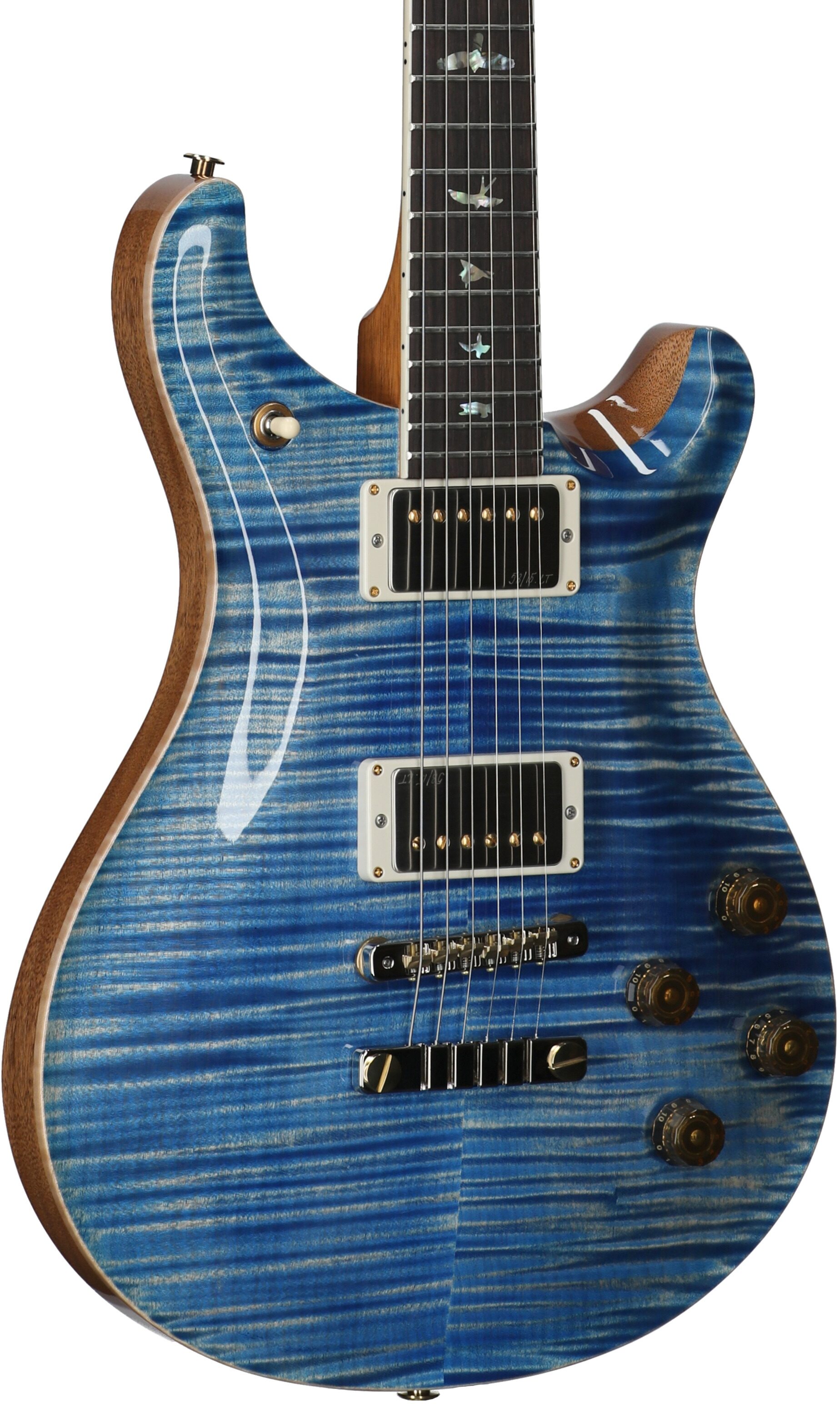 PRS Paul Reed Smith McCarty 594 10-Top Electric Guitar (with Case), Faded Blue Jean, Serial Number 0396061, Full Left Front