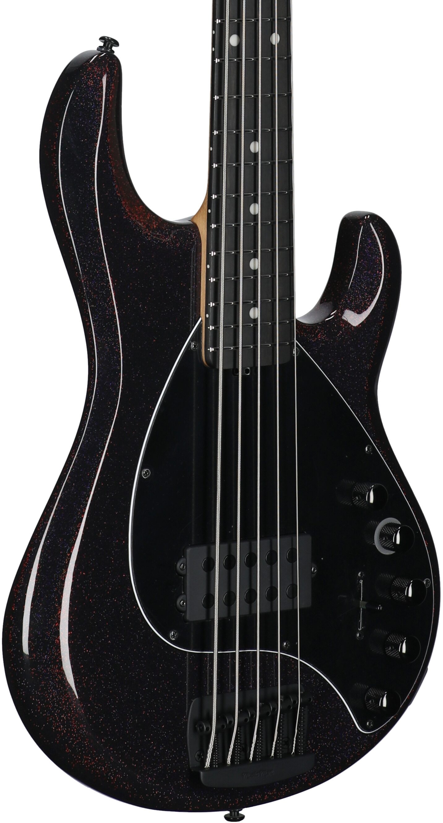 Ernie Ball Music Man DarkRay 5 Electric Bass Guitar (with Case), Dark Rainbow, Serial Number S12118, Full Left Front