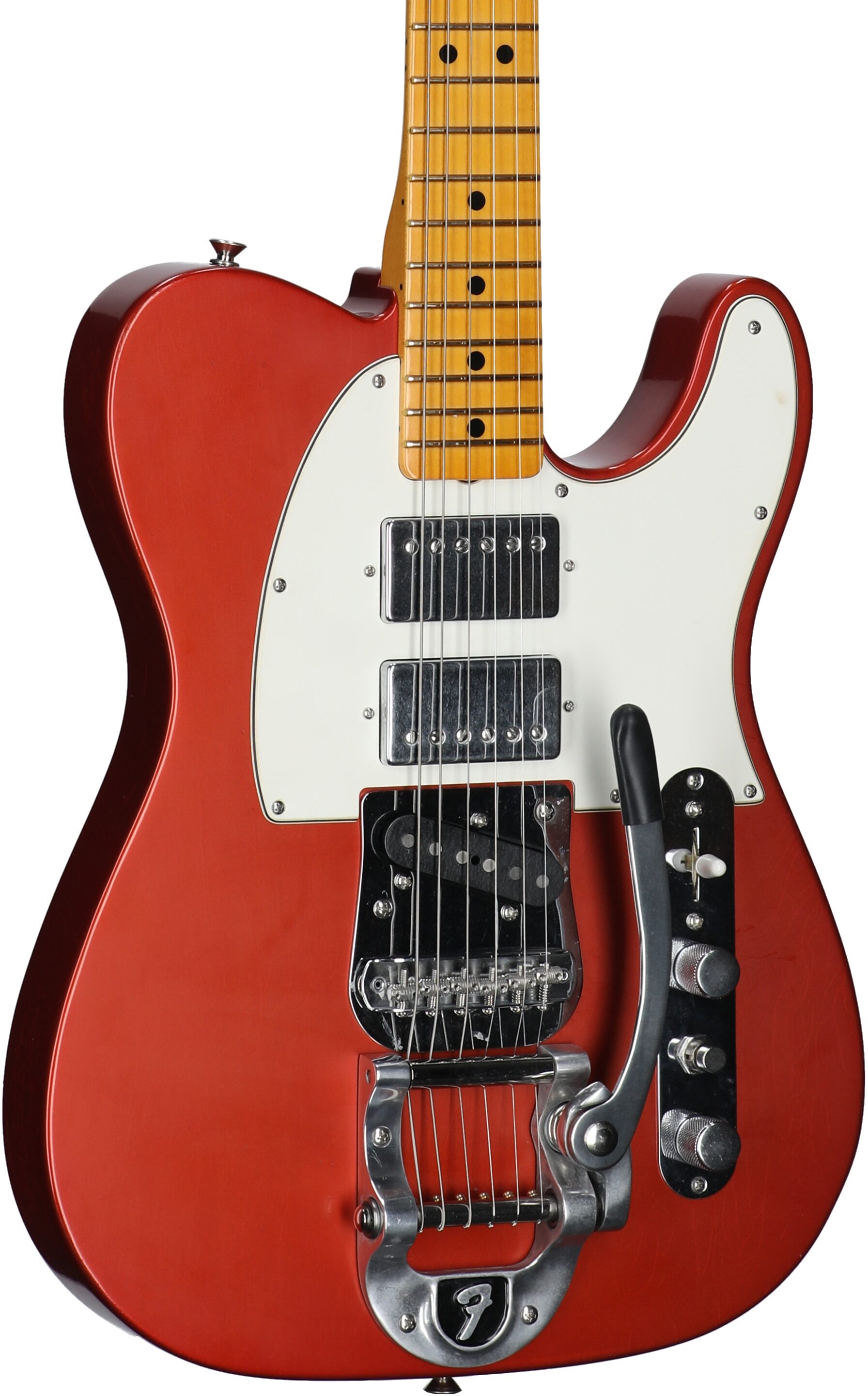 Fender Stories Mike Campbell Telecaster Electric Guitar, Maple Fingerboard (with Case), Red Dog, Serial Number MC240104, Full Left Front