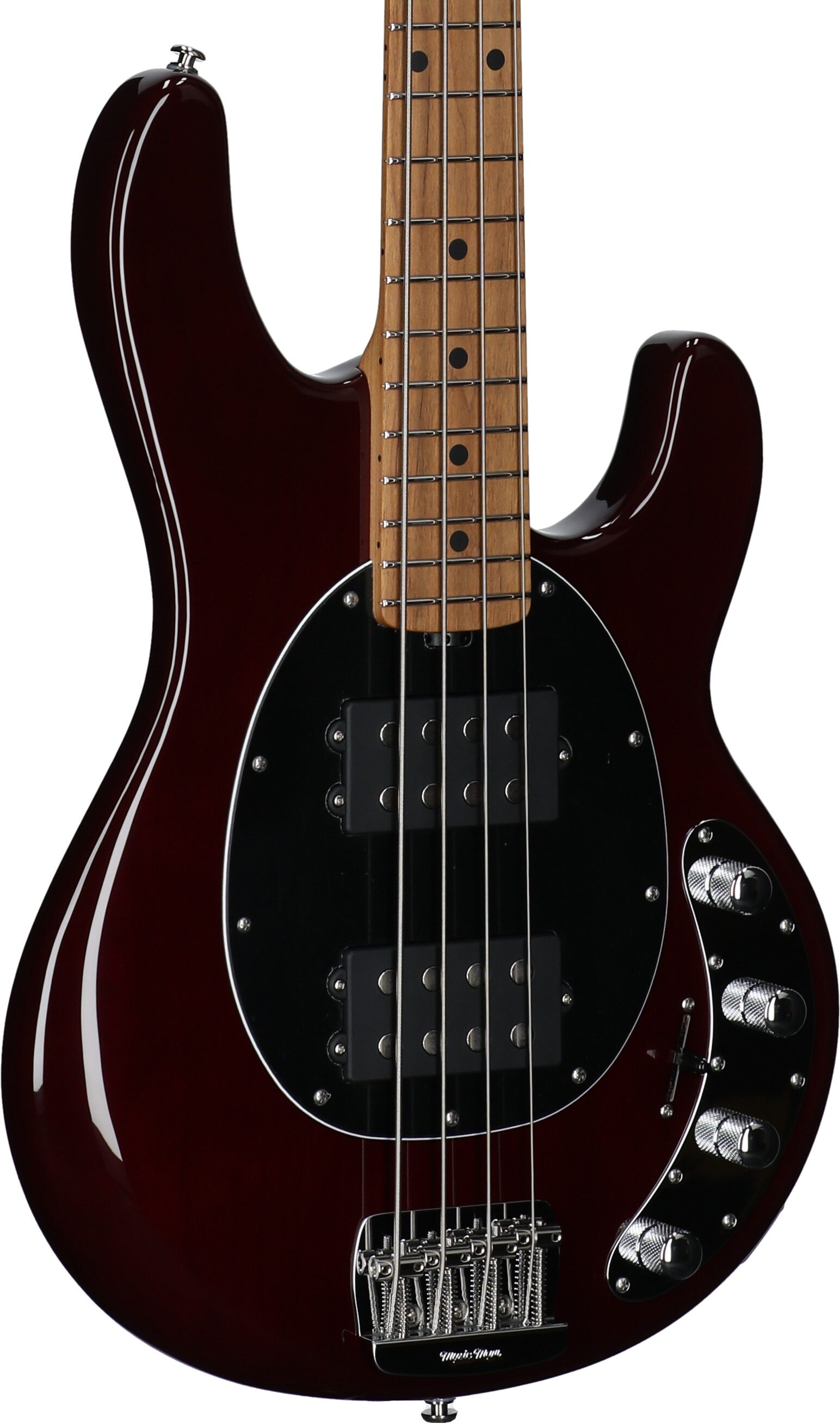 Ernie Ball Music Man StingRay Special HH Electric Bass (with Case), Oxblood, Serial Number K06519, Full Left Front