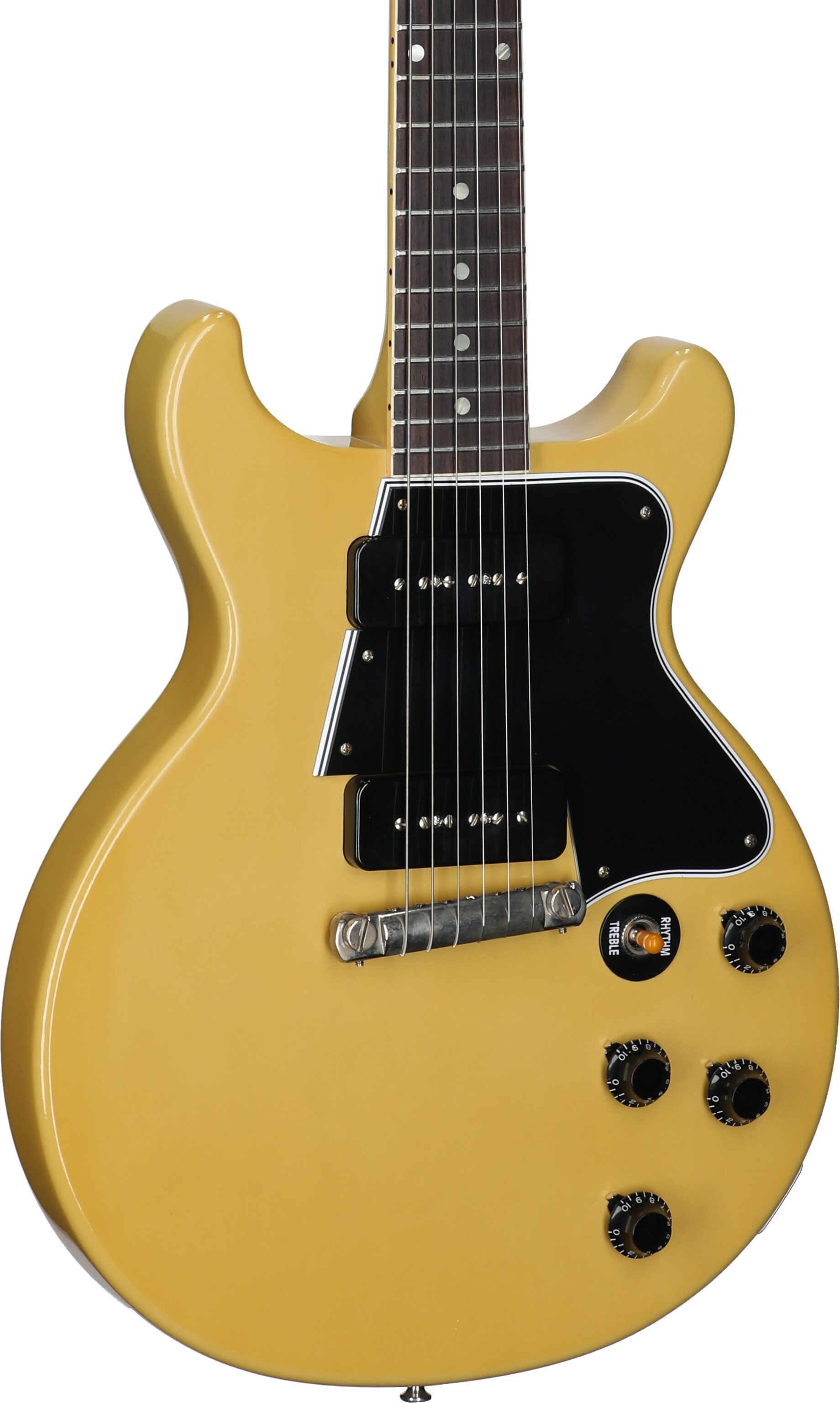 Gibson Custom 1960 Les Paul Special Double Cut Electric Guitar (with Case), TV Yellow, Serial Number 05010, Full Left Front